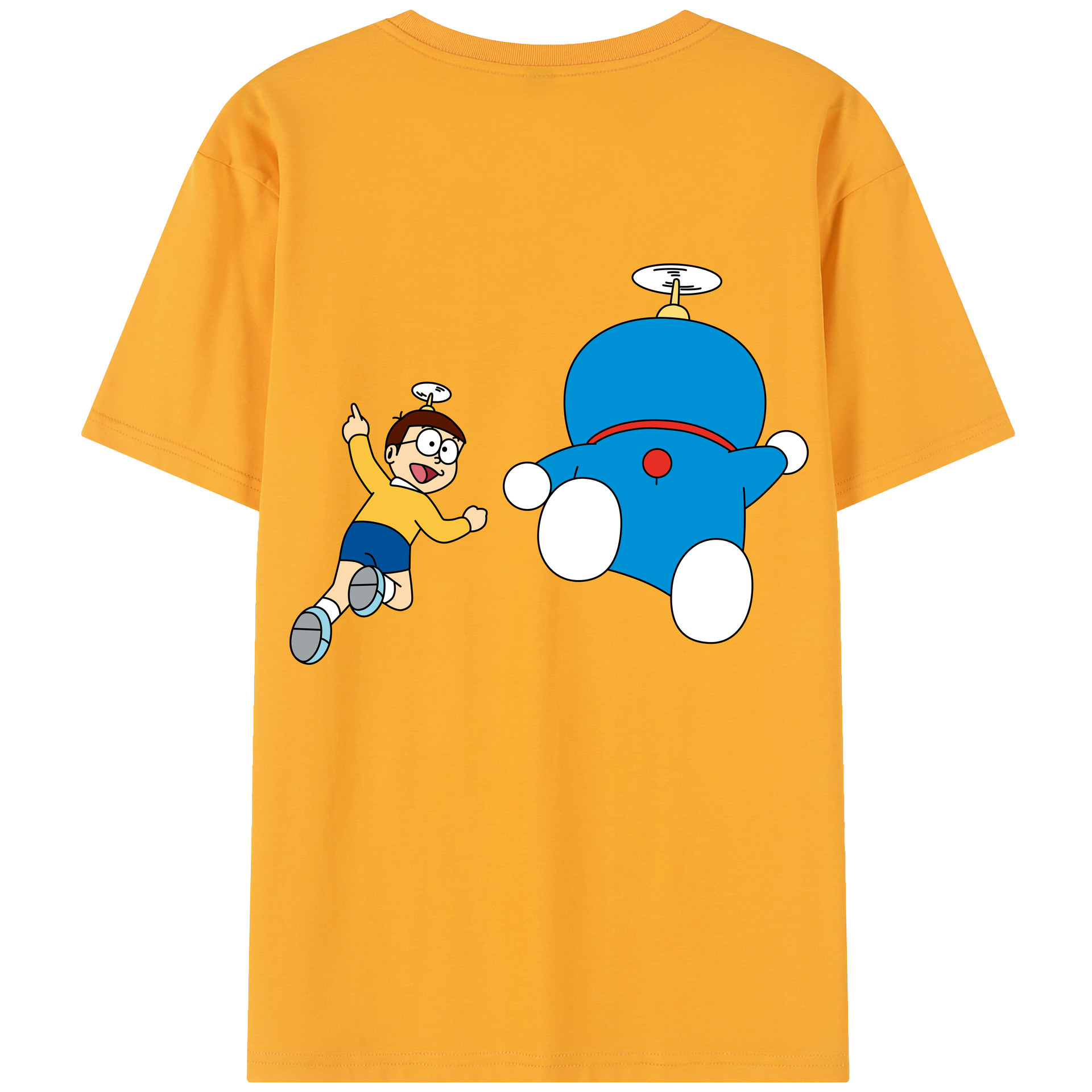 （画像用） ドラえもん 野比 のび太 Doraemon Nobita Nobi レディース半袖Tシャツ(バックプリント)