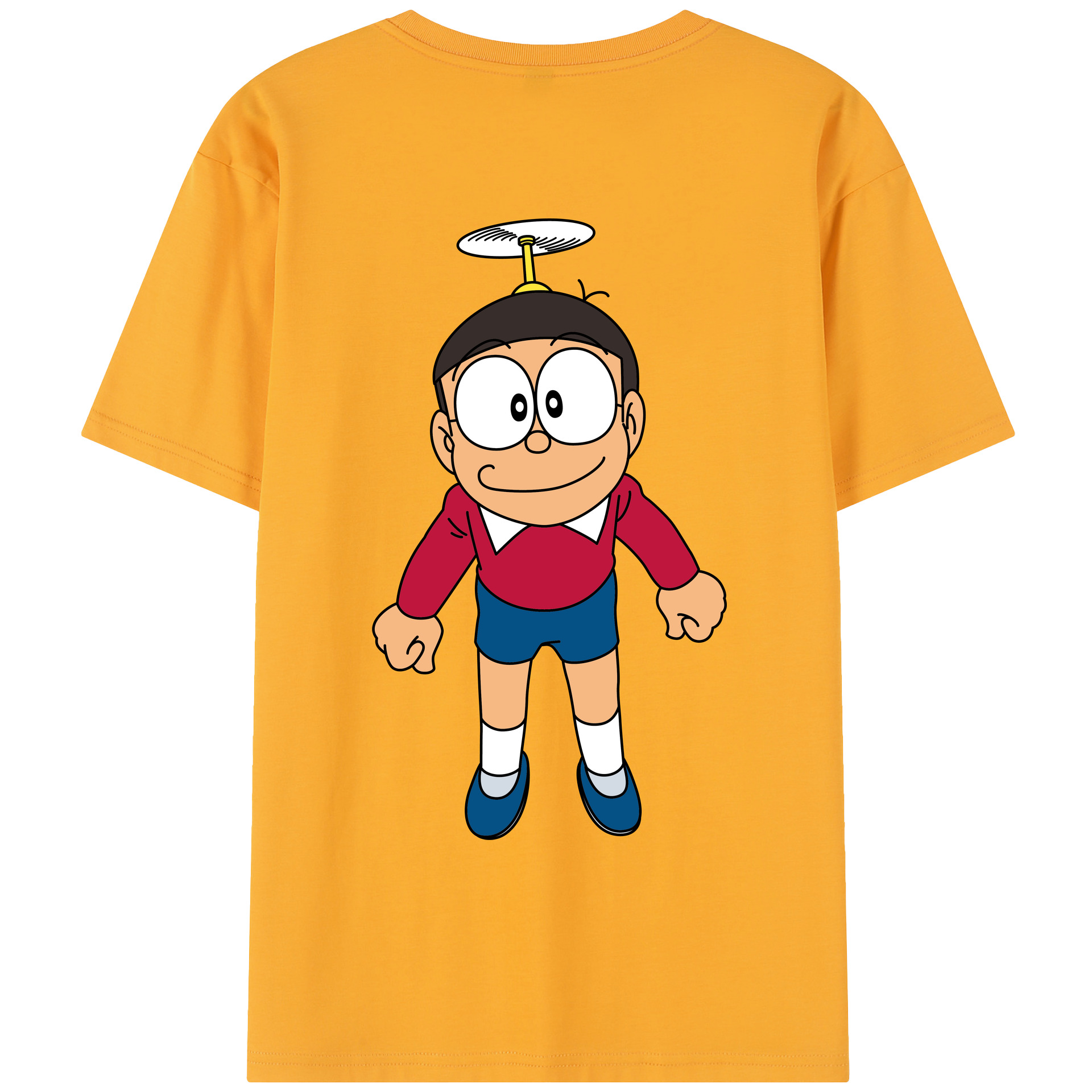 （画像用） ドラえもん 野比 のび太 Doraemon Nobita Nobi レディース半袖Tシャツ(バックプリント)