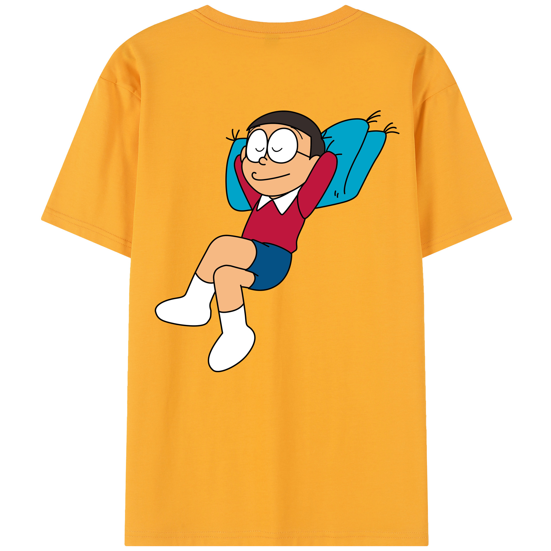 （画像用） ドラえもん 野比 のび太 Doraemon Nobita Nobi レディース半袖Tシャツ(バックプリント)