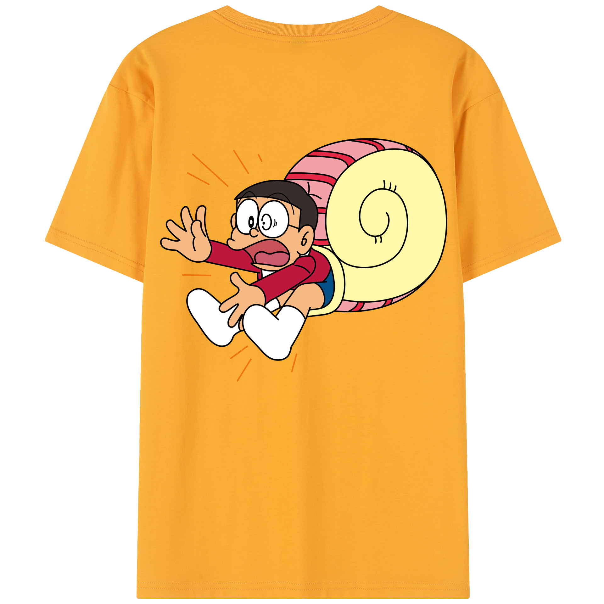 （画像用） ドラえもん 野比 のび太 Doraemon Nobita Nobi レディース半袖Tシャツ(バックプリント)