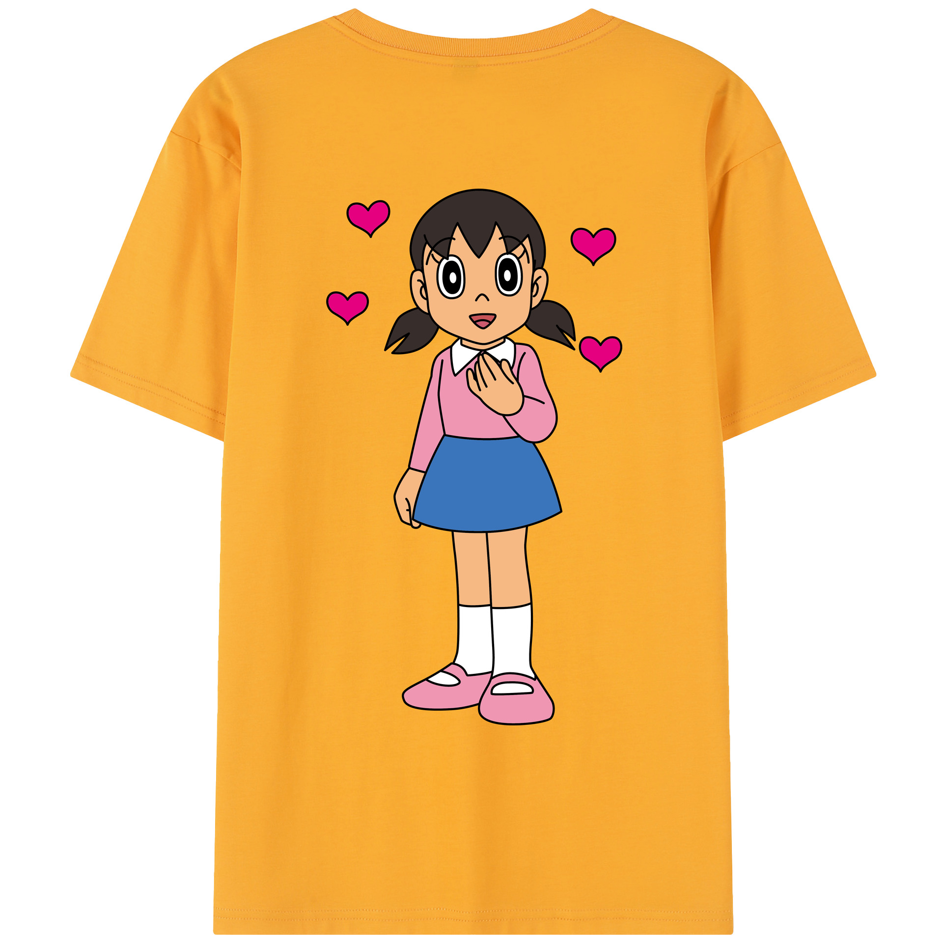 （画像用） ドラえもん みなもと しずか Doraemon Shizuka Minamoto レディース半袖Tシャツ(バックプリント)