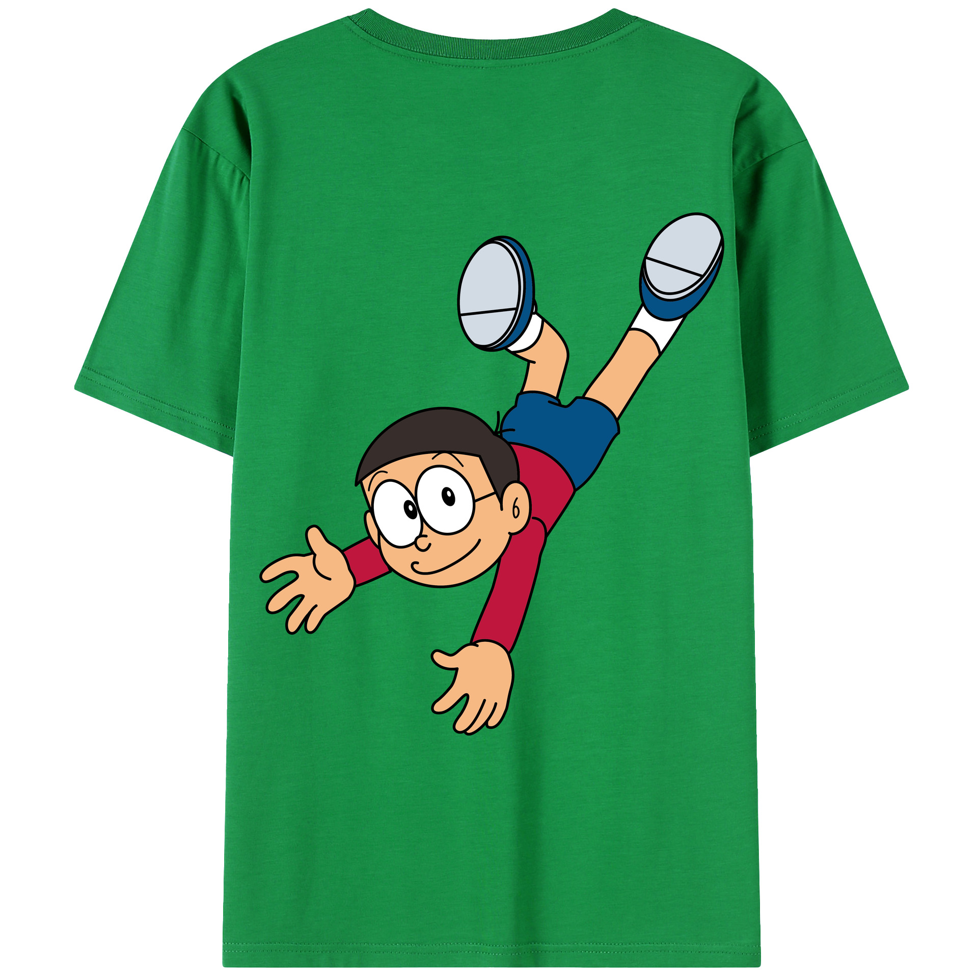 （画像用） ドラえもん 野比 のび太 Doraemon Nobita Nobi レディース半袖Tシャツ(バックプリント)