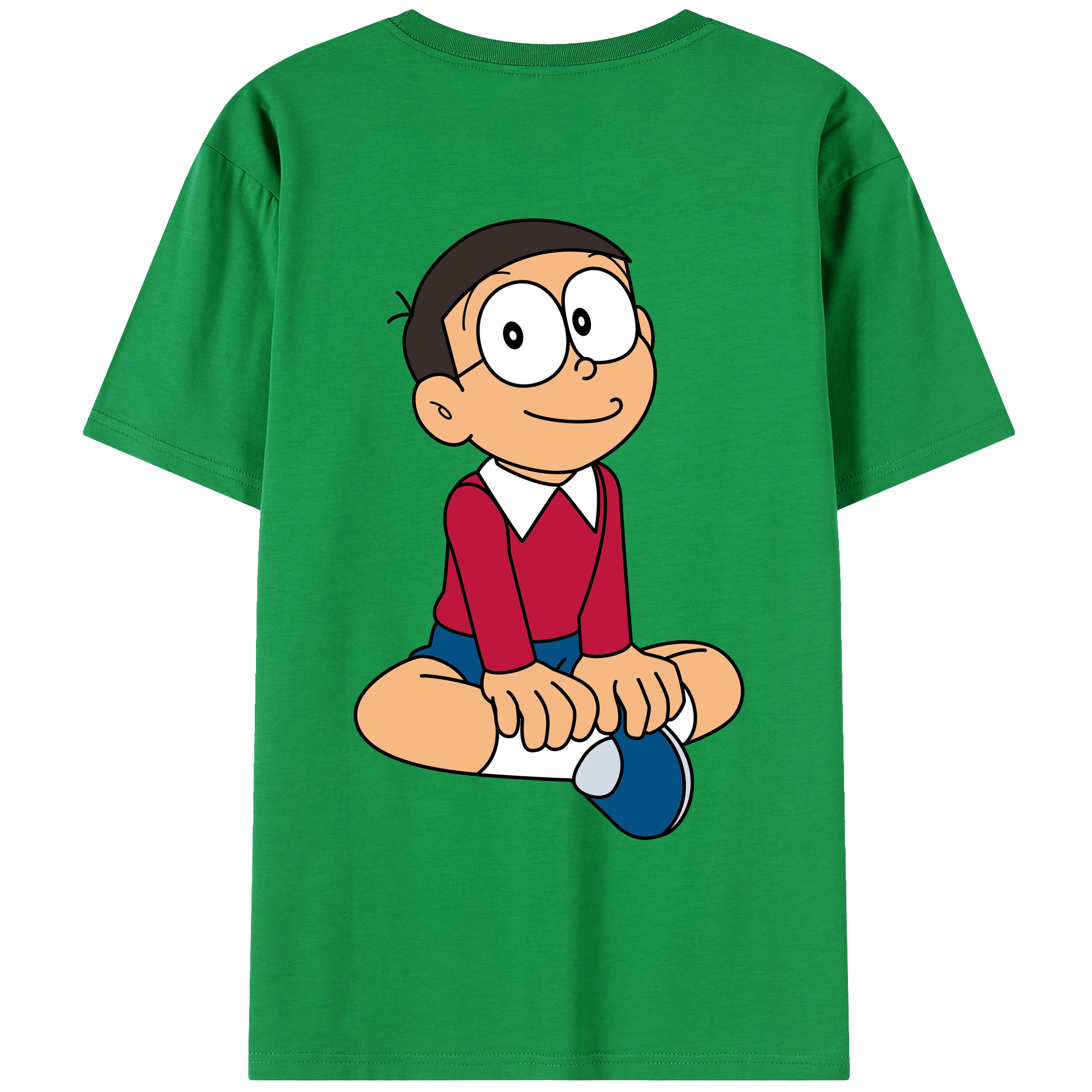 （画像用） ドラえもん 野比 のび太 Doraemon Nobita Nobi レディース半袖Tシャツ(バックプリント)