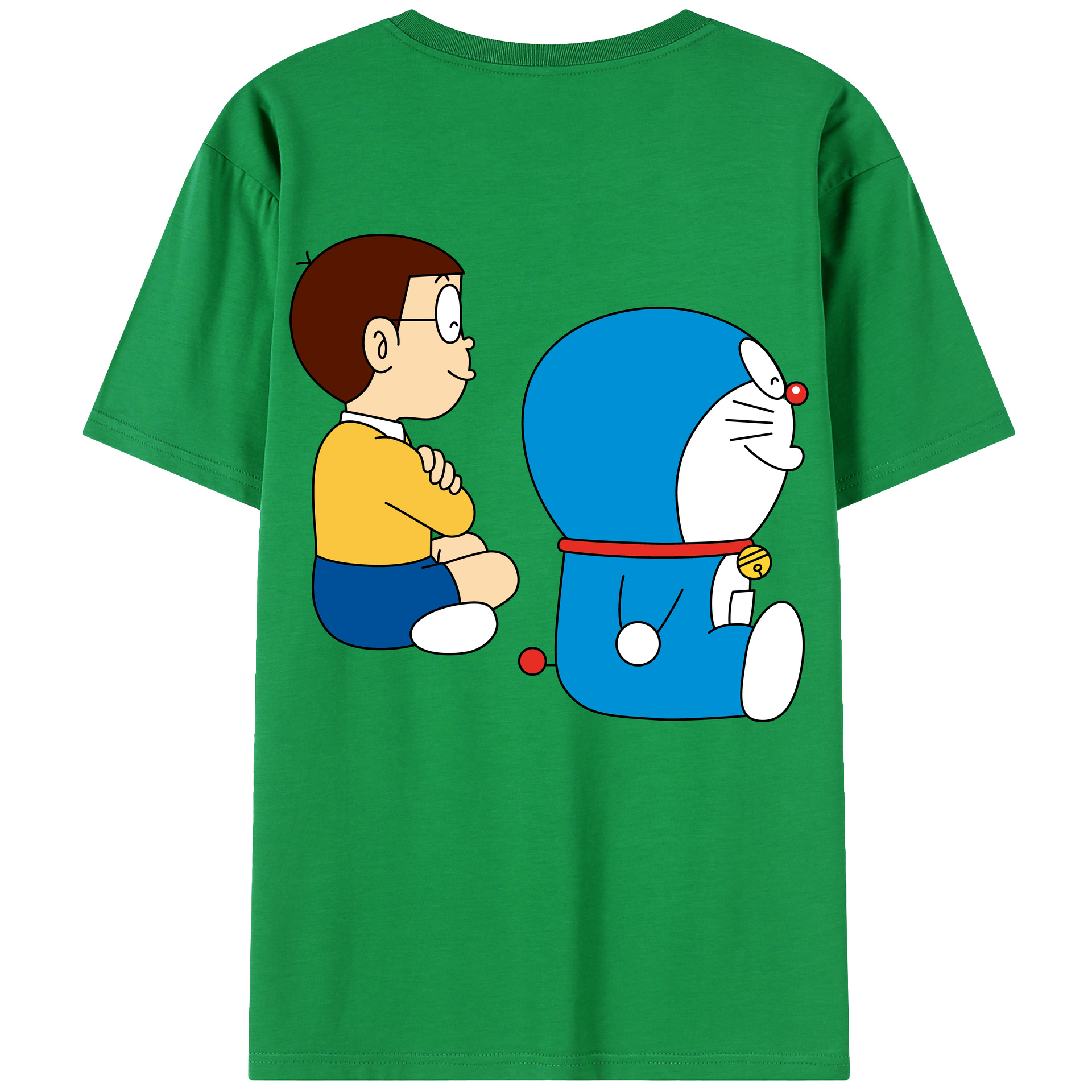 （画像用） ドラえもん 野比 のび太 Doraemon Nobita Nobi レディース半袖Tシャツ(バックプリント)