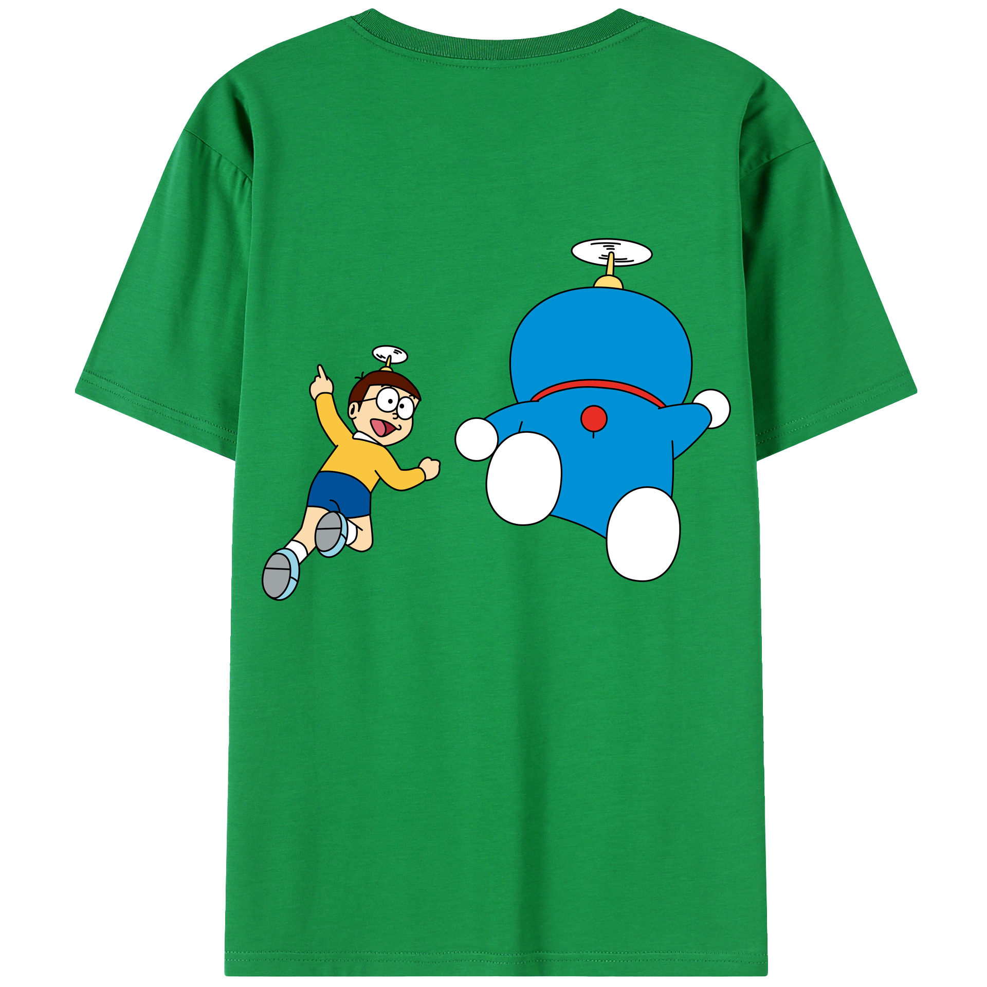 （画像用） ドラえもん 野比 のび太 Doraemon Nobita Nobi レディース半袖Tシャツ(バックプリント)