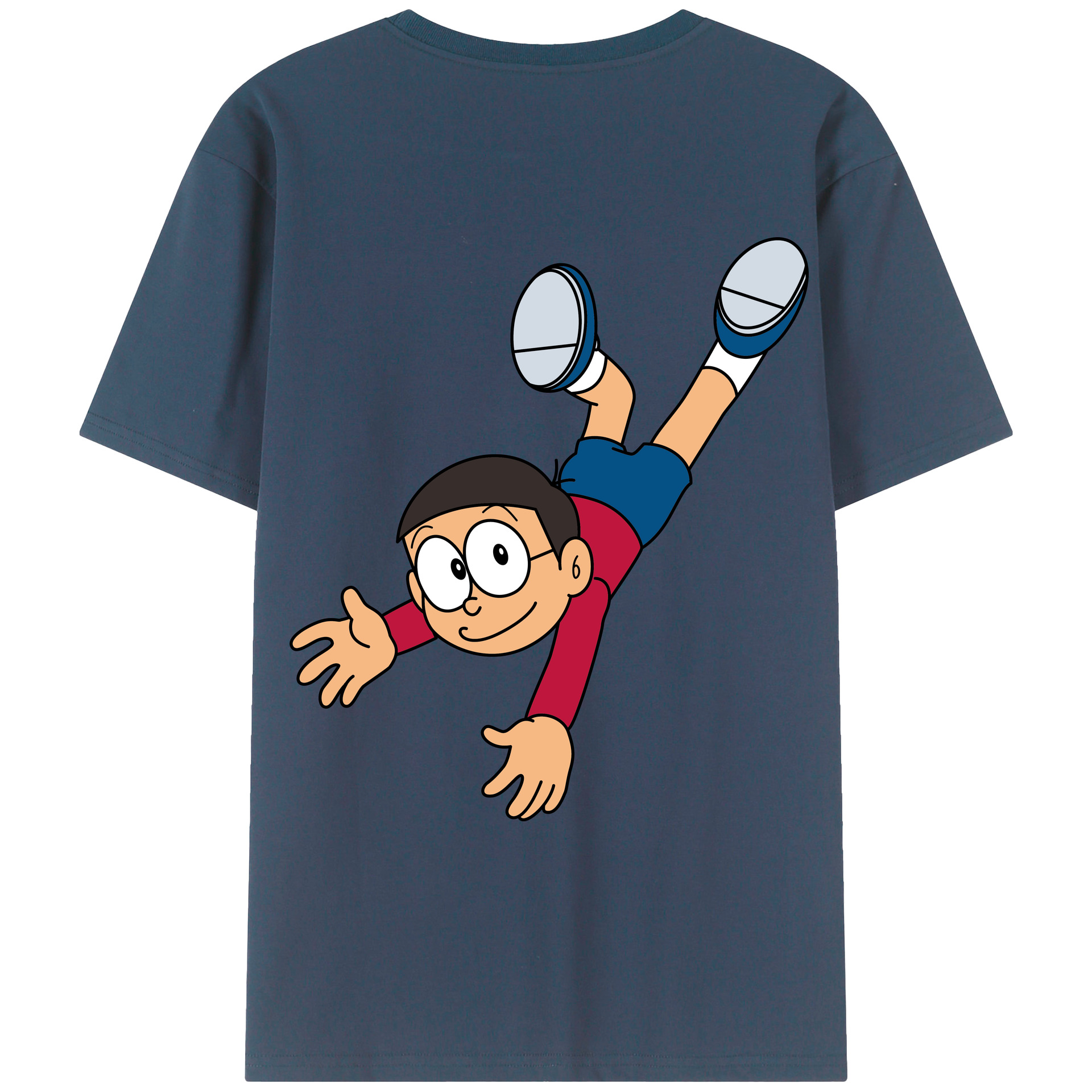 （画像用） ドラえもん 野比 のび太 Doraemon Nobita Nobi レディース半袖Tシャツ(バックプリント)