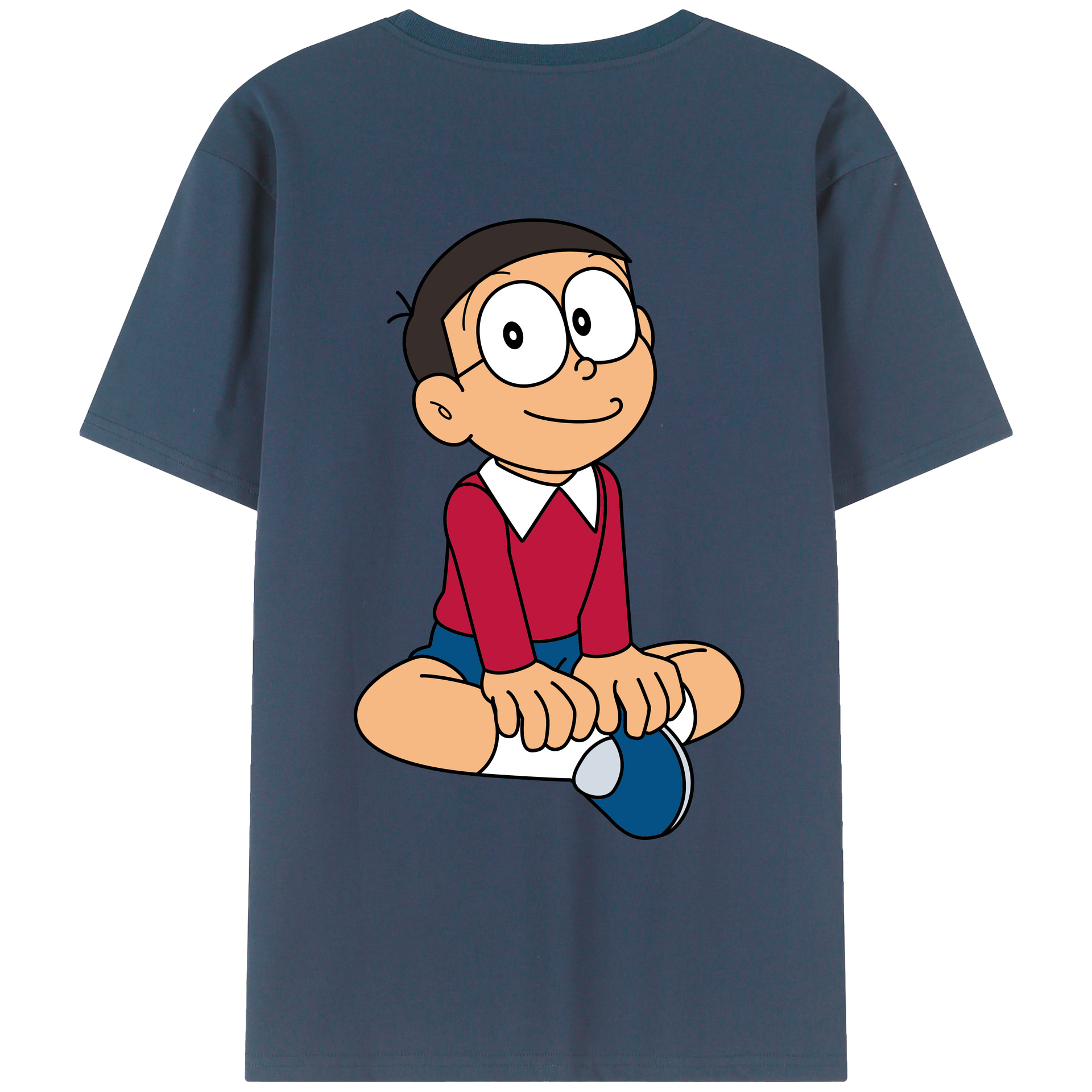 （画像用） ドラえもん 野比 のび太 Doraemon Nobita Nobi レディース半袖Tシャツ(バックプリント)