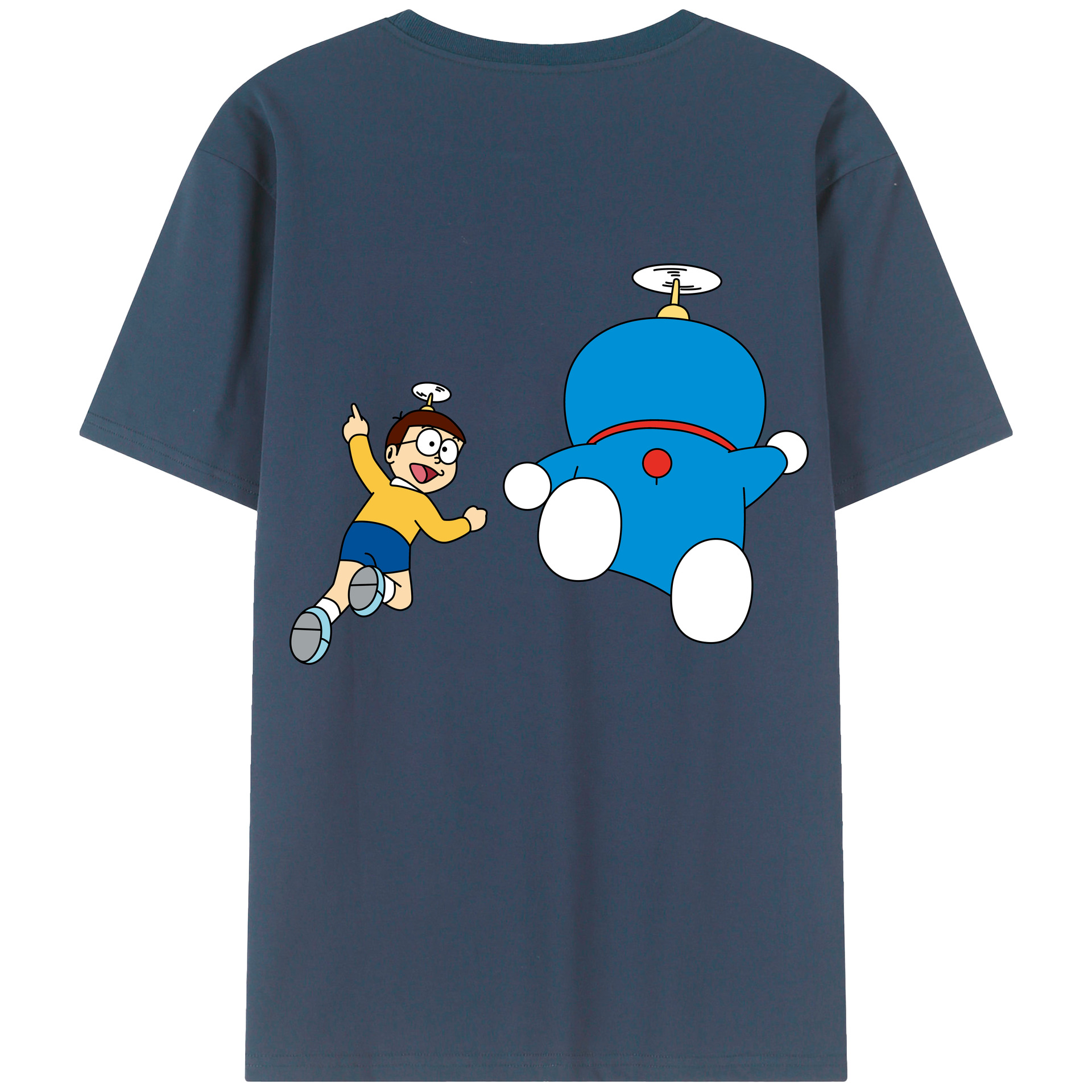 （画像用） ドラえもん 野比 のび太 Doraemon Nobita Nobi レディース半袖Tシャツ(バックプリント)