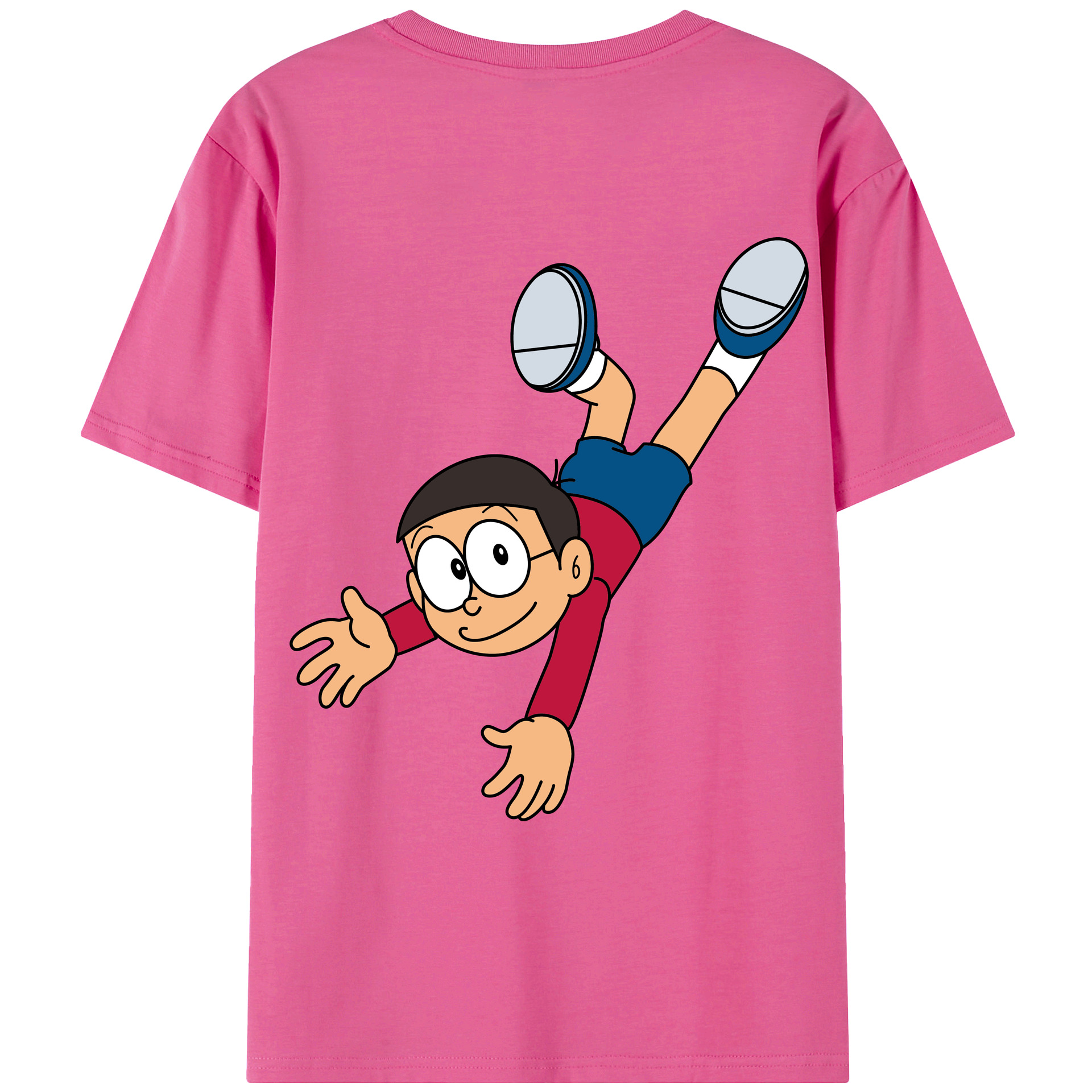 （画像用） ドラえもん 野比 のび太 Doraemon Nobita Nobi レディース半袖Tシャツ(バックプリント)