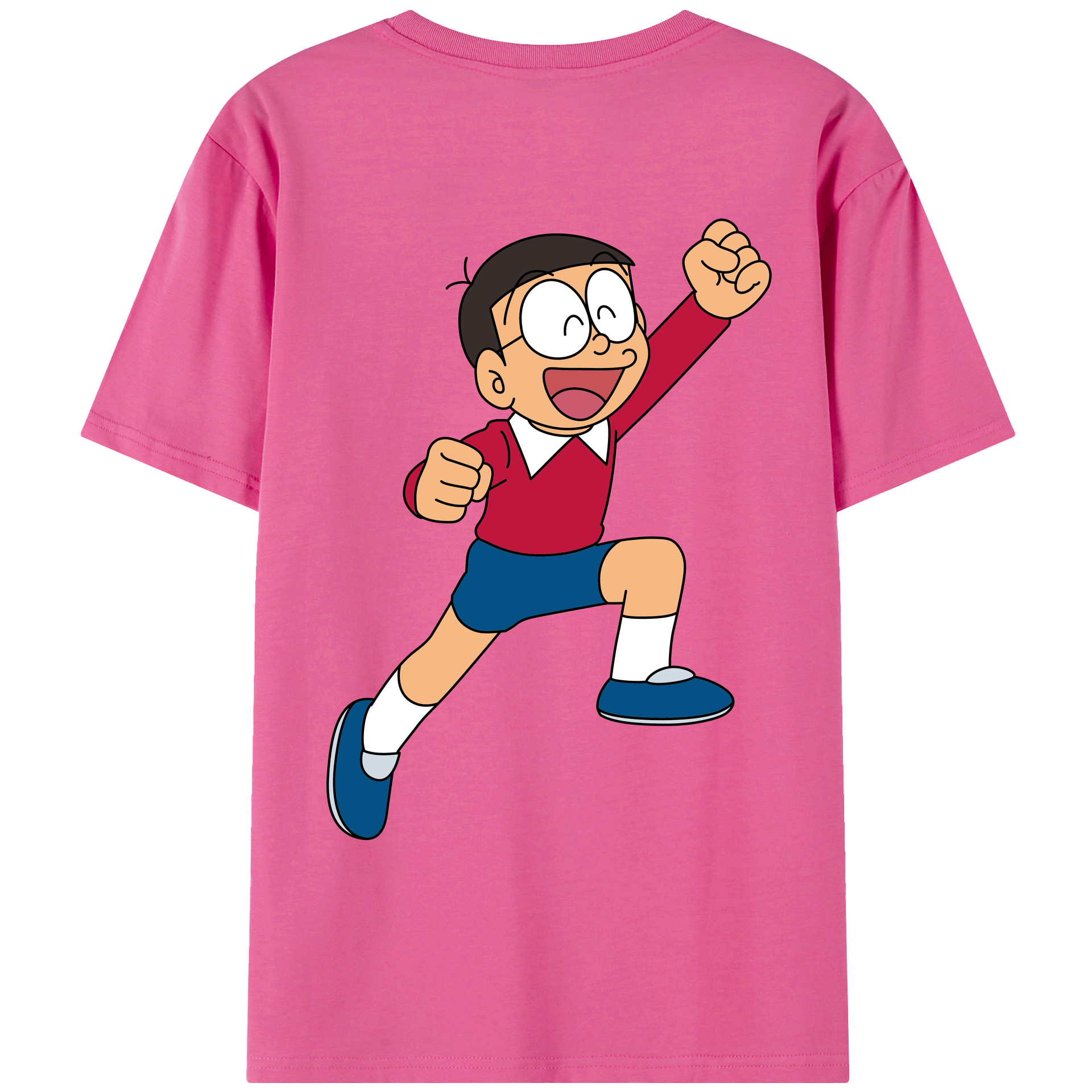 （画像用） ドラえもん 野比 のび太 Doraemon Nobita Nobi レディース半袖Tシャツ(バックプリント)
