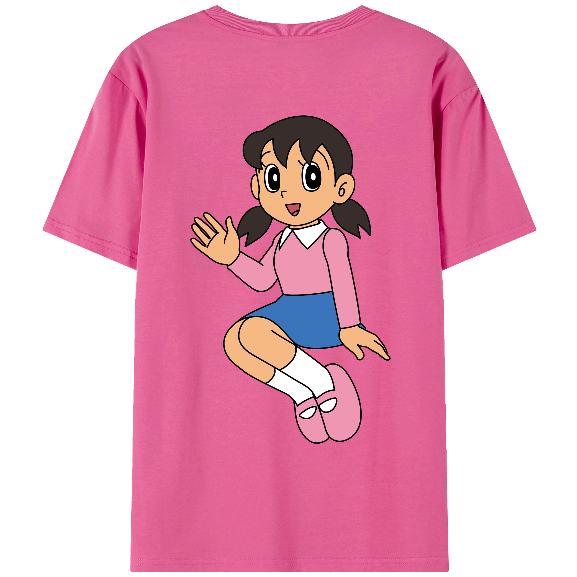 （画像用） ドラえもん みなもと しずか Doraemon Shizuka Minamoto レディース半袖Tシャツ(バックプリント)