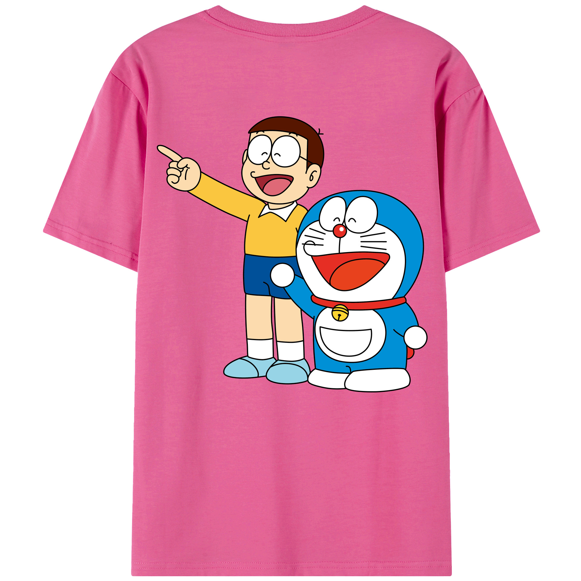 （画像用） ドラえもん 野比 のび太 Doraemon Nobita Nobi レディース半袖Tシャツ(バックプリント)