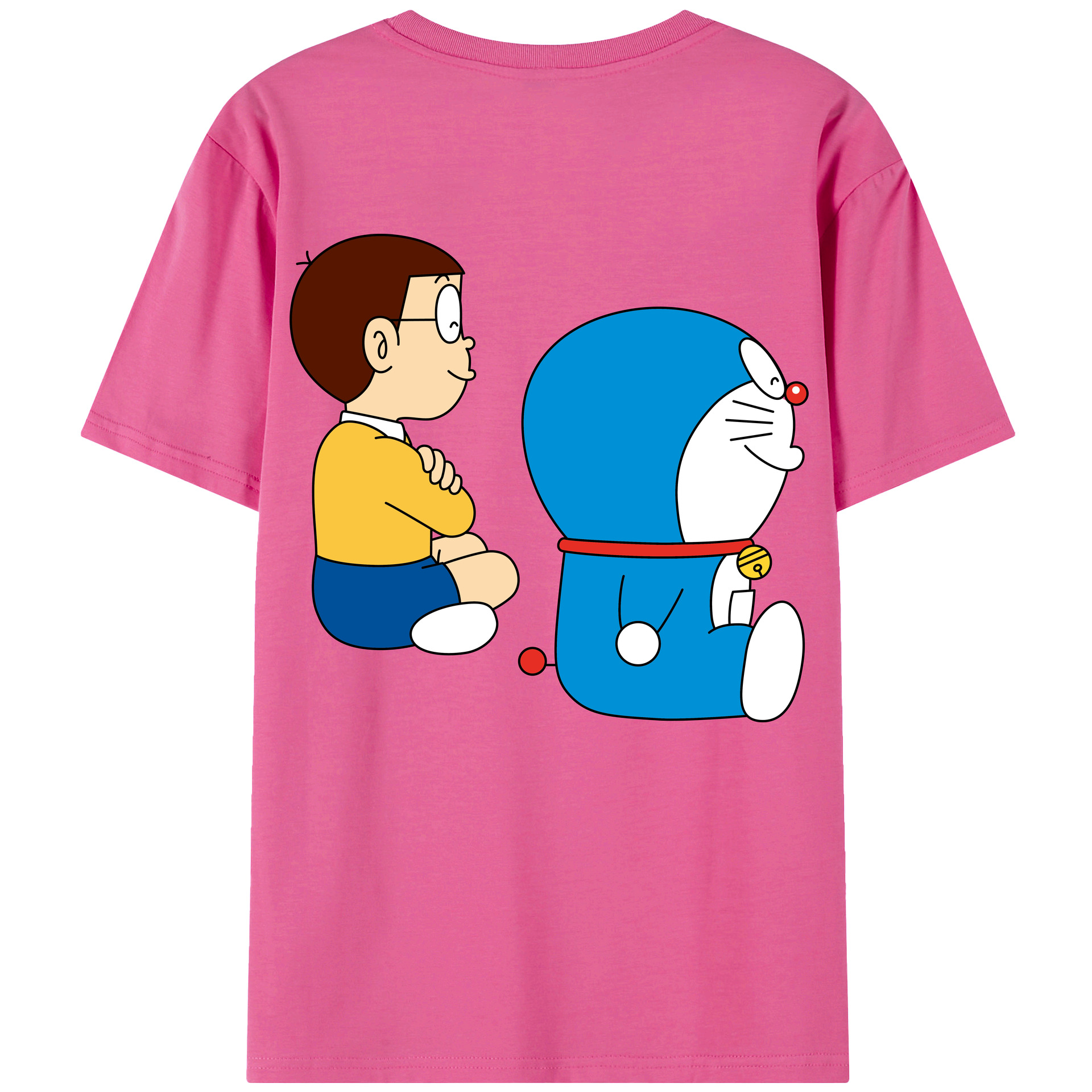 （画像用） ドラえもん 野比 のび太 Doraemon Nobita Nobi レディース半袖Tシャツ(バックプリント)