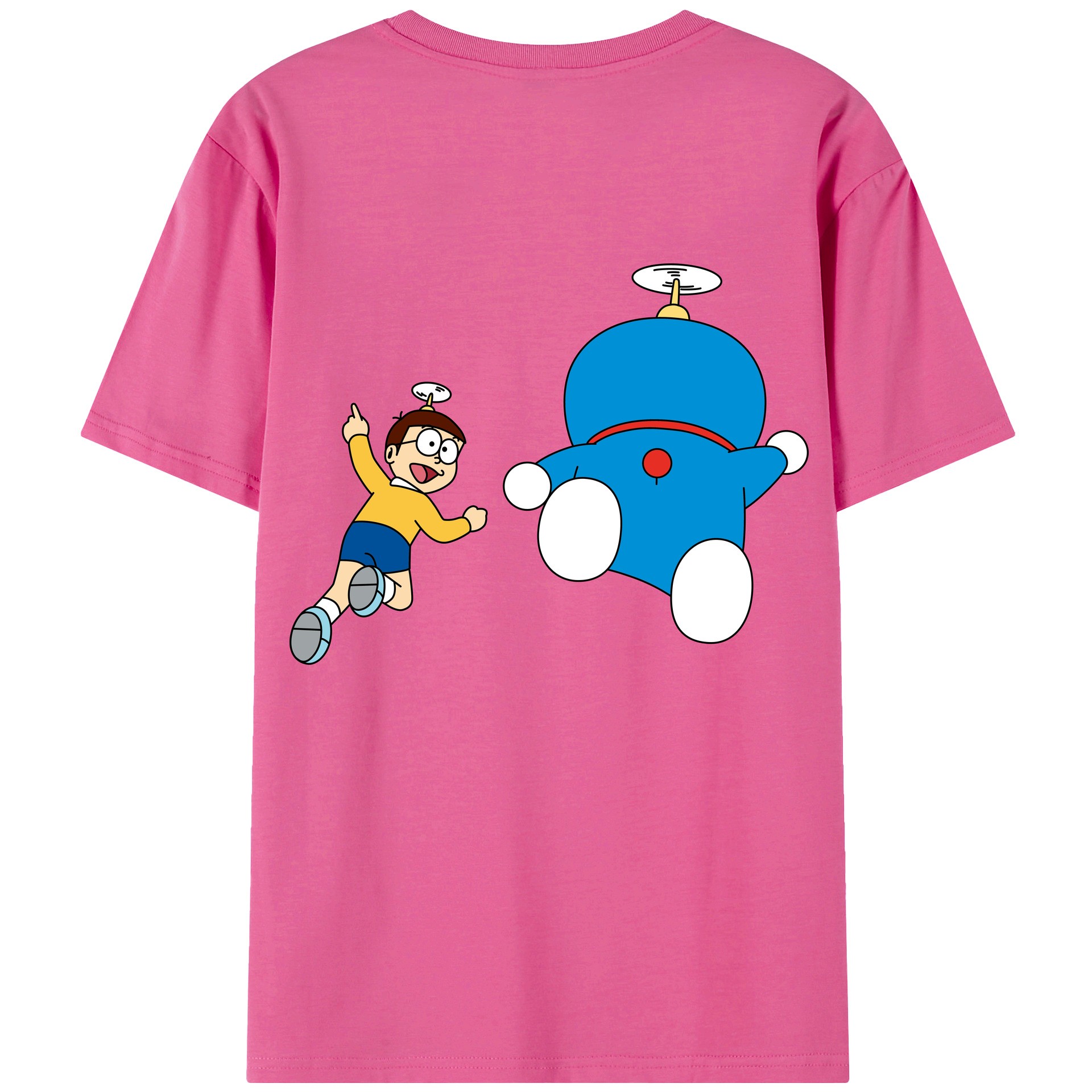 （画像用） ドラえもん 野比 のび太 Doraemon Nobita Nobi レディース半袖Tシャツ(バックプリント)
