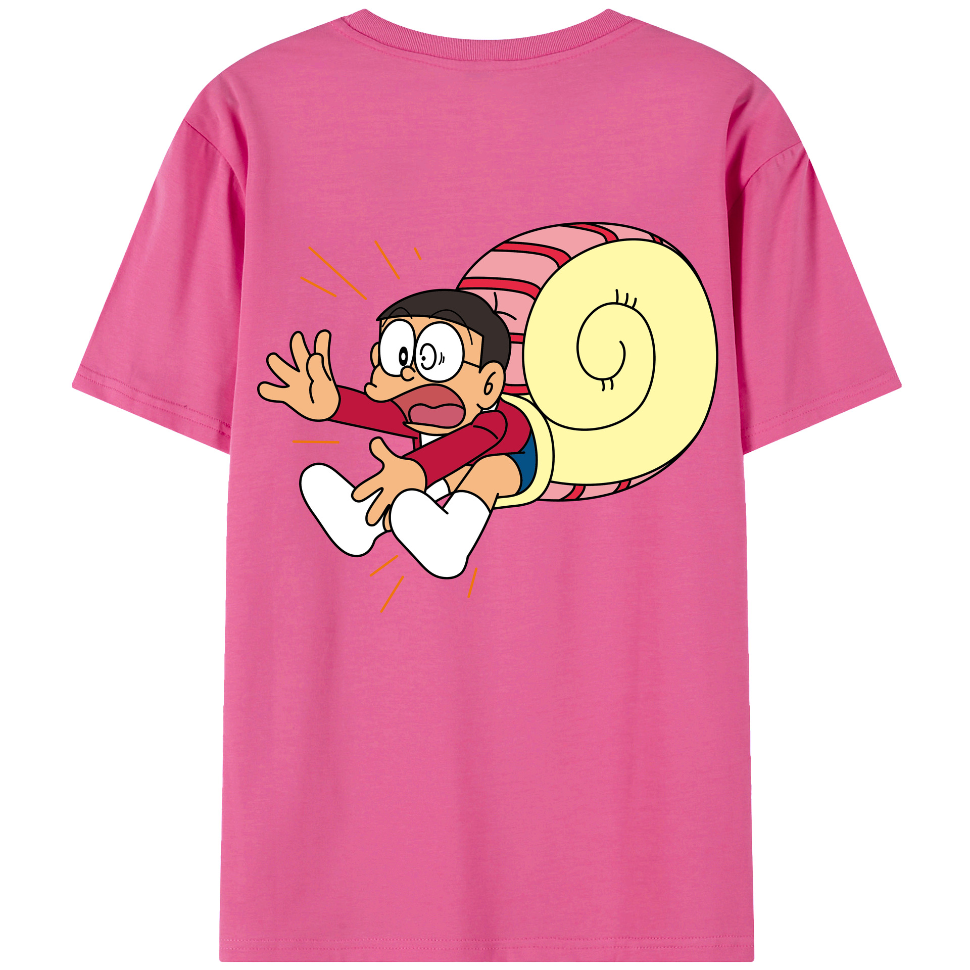（画像用） ドラえもん 野比 のび太 Doraemon Nobita Nobi レディース半袖Tシャツ(バックプリント)
