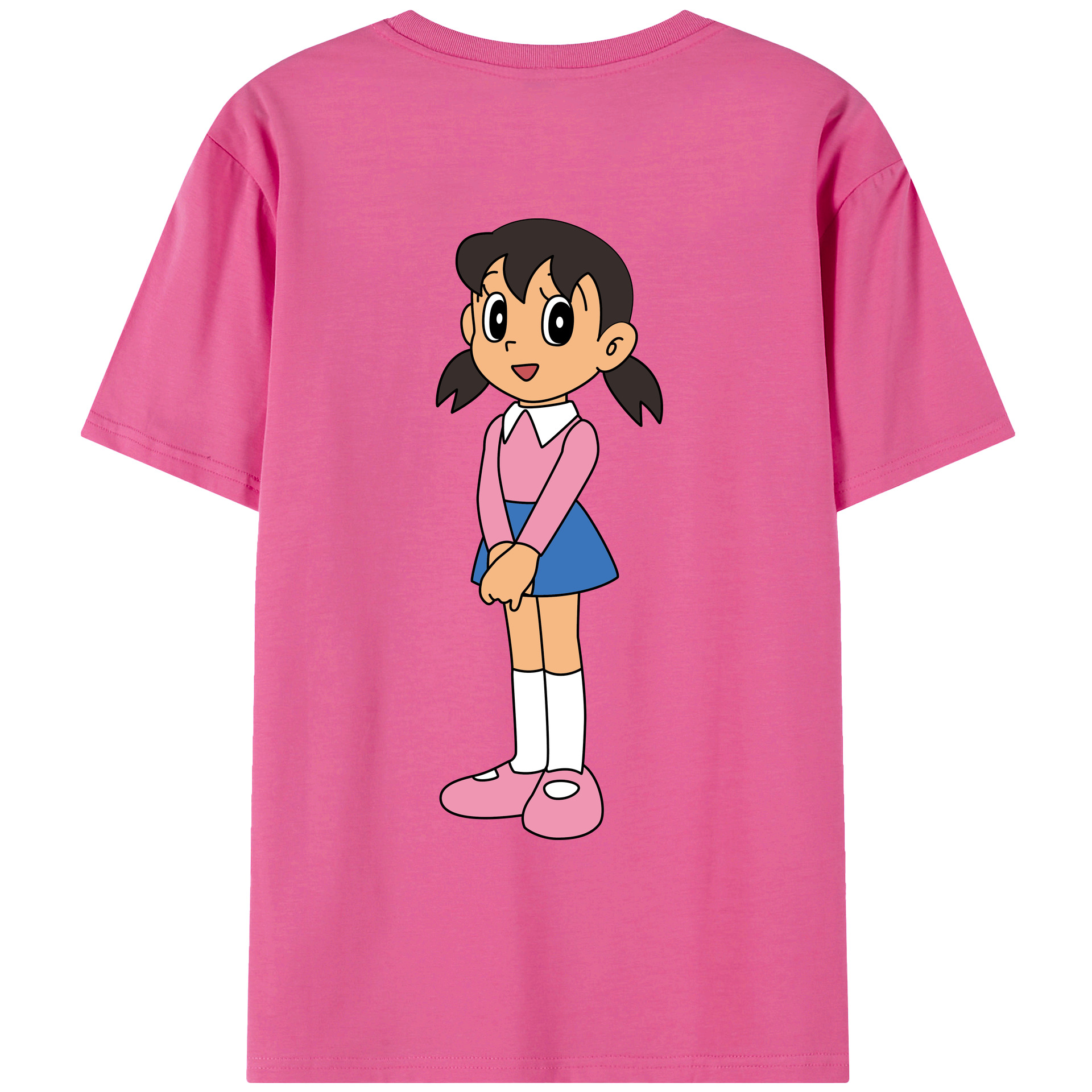 （画像用） ドラえもん みなもと しずか Doraemon Shizuka Minamoto レディース半袖Tシャツ(バックプリント)