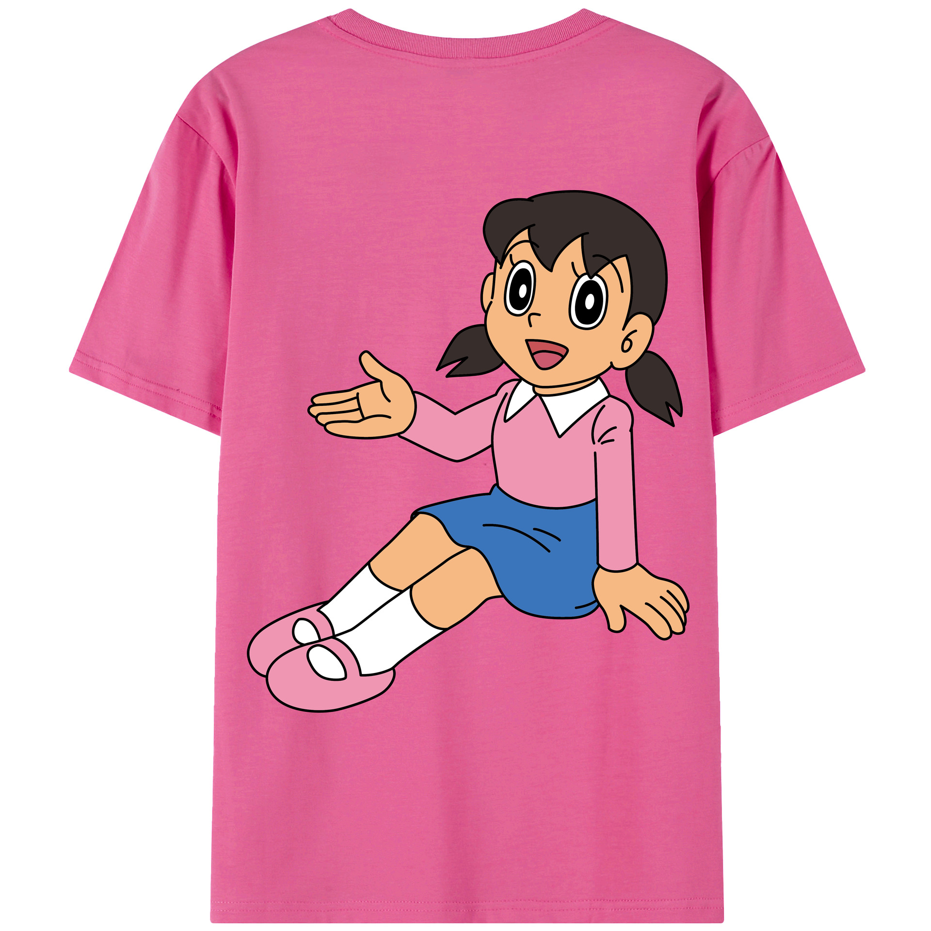 （画像用） ドラえもん みなもと しずか Doraemon Shizuka Minamoto レディース半袖Tシャツ(バックプリント)
