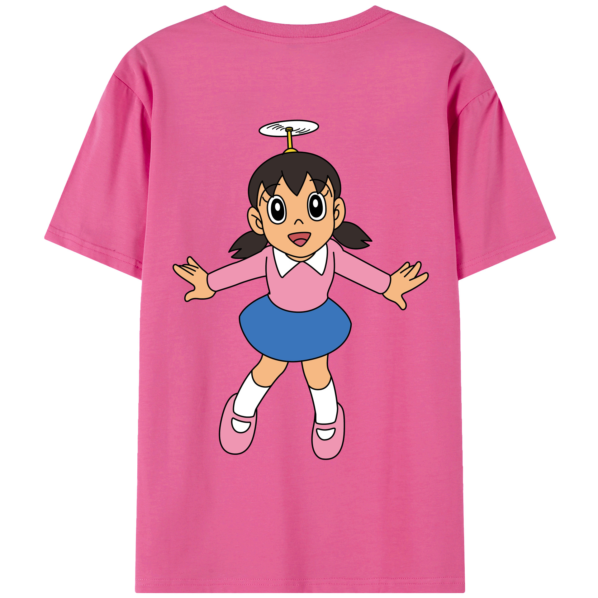（画像用） ドラえもん みなもと しずか Doraemon Shizuka Minamoto レディース半袖Tシャツ(バックプリント)