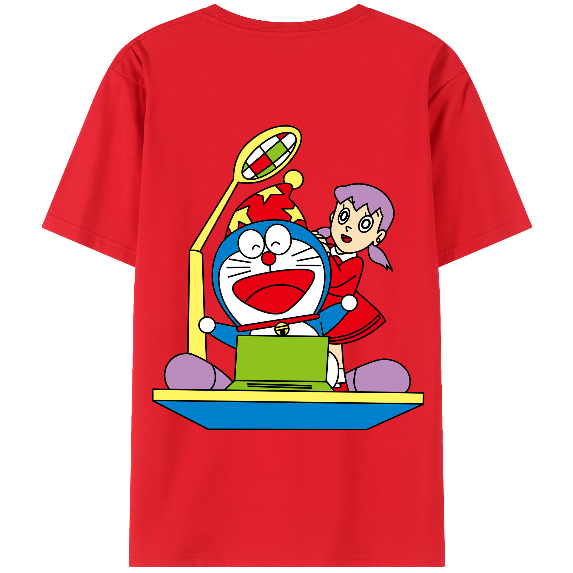 （画像用） ドラえもん みなもと しずか Doraemon Shizuka Minamoto レディース半袖Tシャツ(バックプリント)