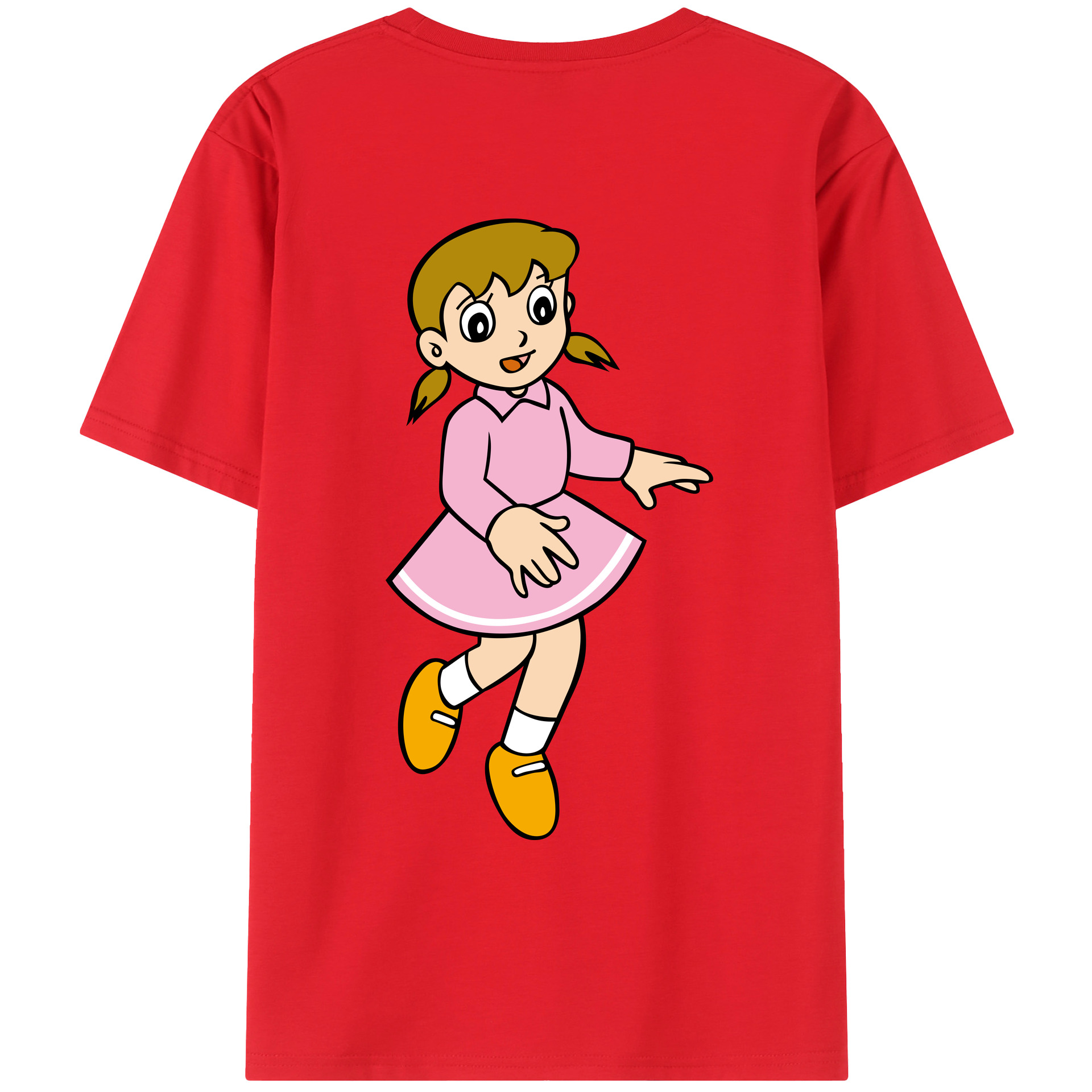 （画像用） ドラえもん みなもと しずか Doraemon Shizuka Minamoto レディース半袖Tシャツ(バックプリント)