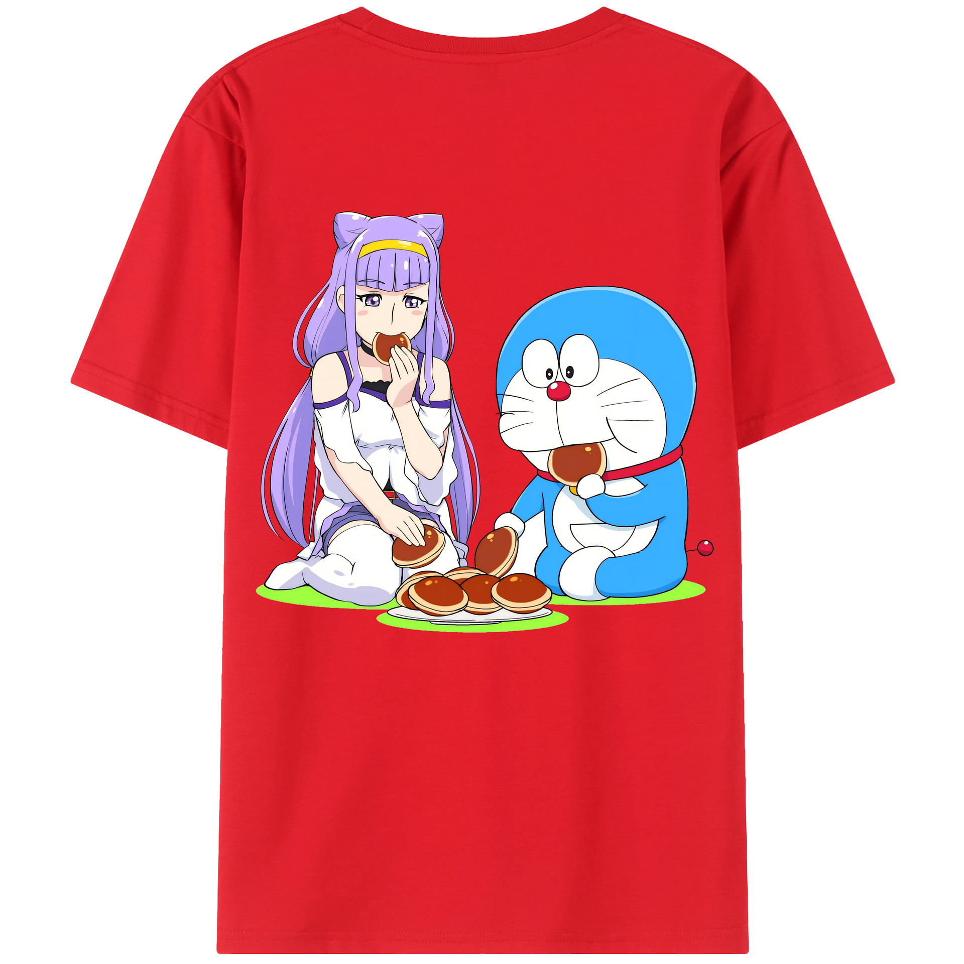 （画像用） ドラえもん Doraemon レディース半袖Tシャツ(バックプリント)