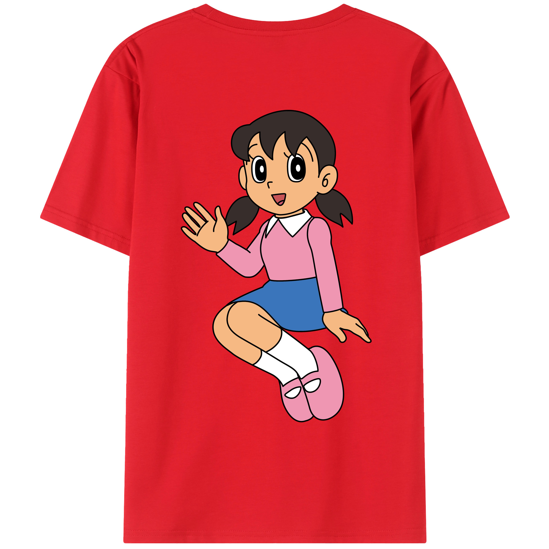 （画像用） ドラえもん みなもと しずか Doraemon Shizuka Minamoto レディース半袖Tシャツ(バックプリント)