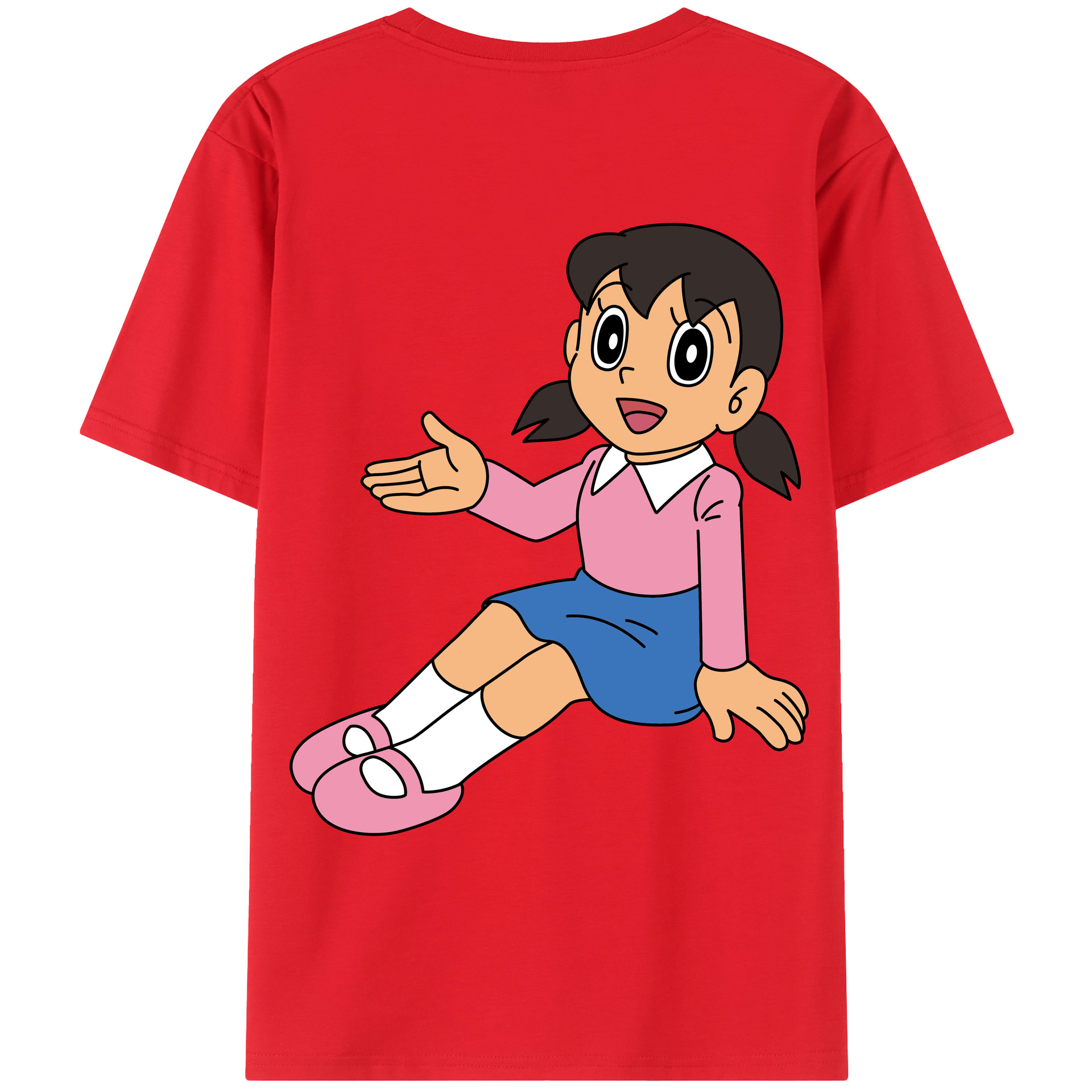（画像用） ドラえもん みなもと しずか Doraemon Shizuka Minamoto レディース半袖Tシャツ(バックプリント)
