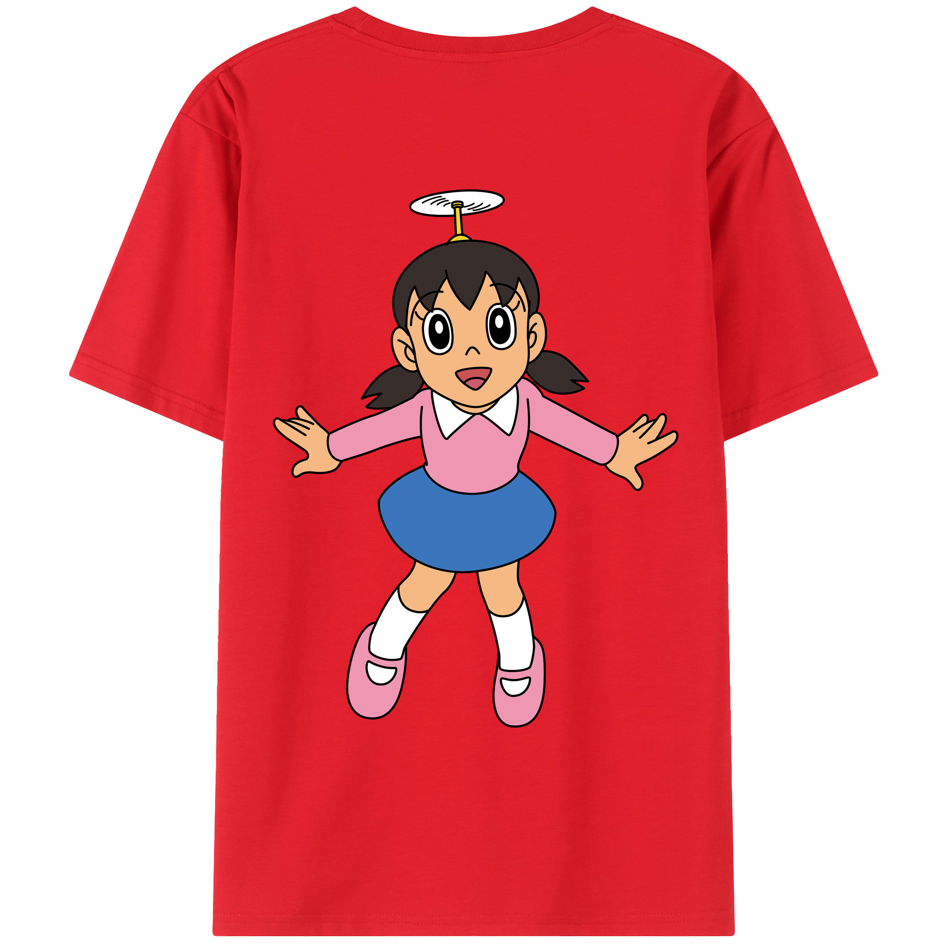 （画像用） ドラえもん みなもと しずか Doraemon Shizuka Minamoto レディース半袖Tシャツ(バックプリント)