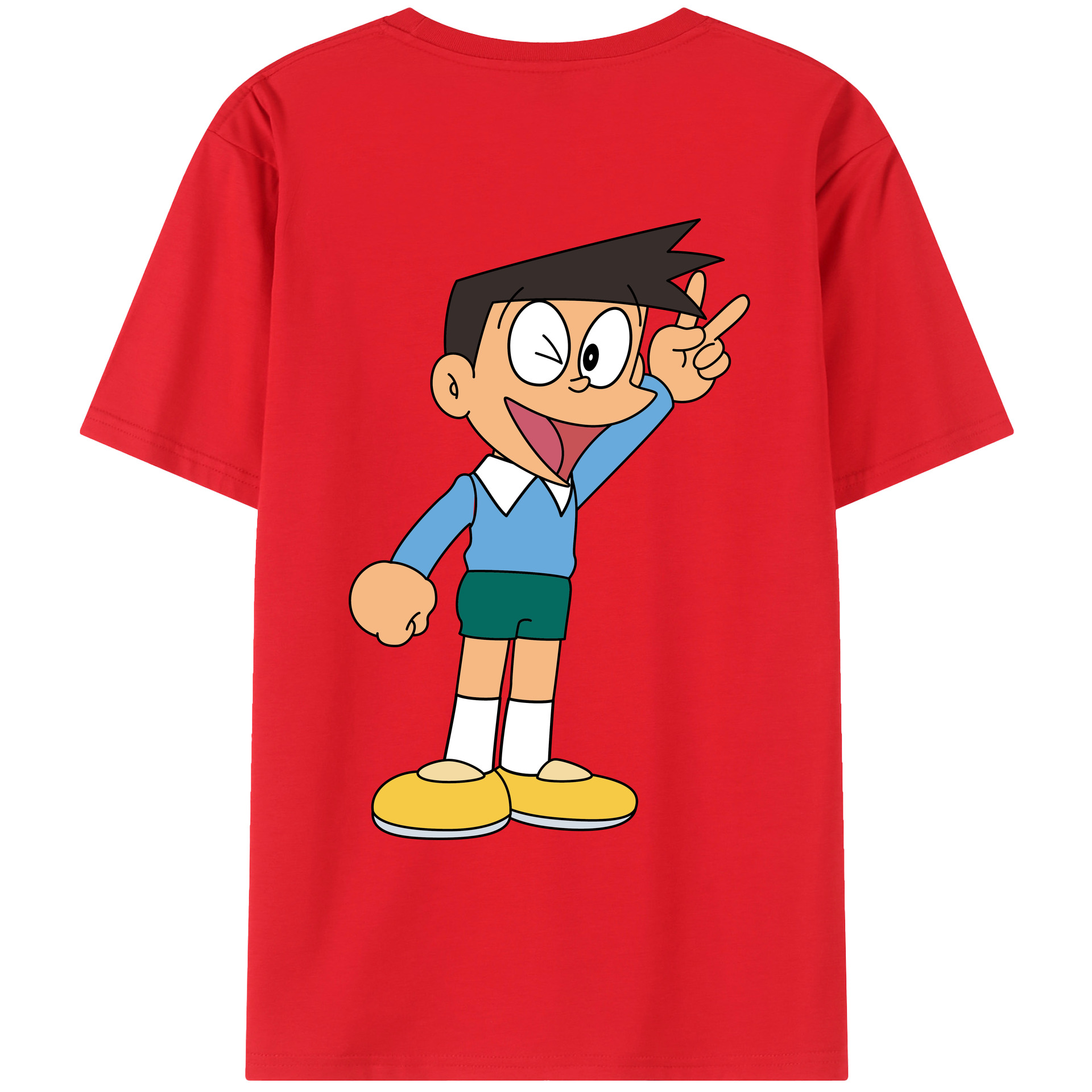 （画像用） ドラえもん 骨川 スネ夫 Doraemon Honekawa Suneo レディース半袖Tシャツ(バックプリント)