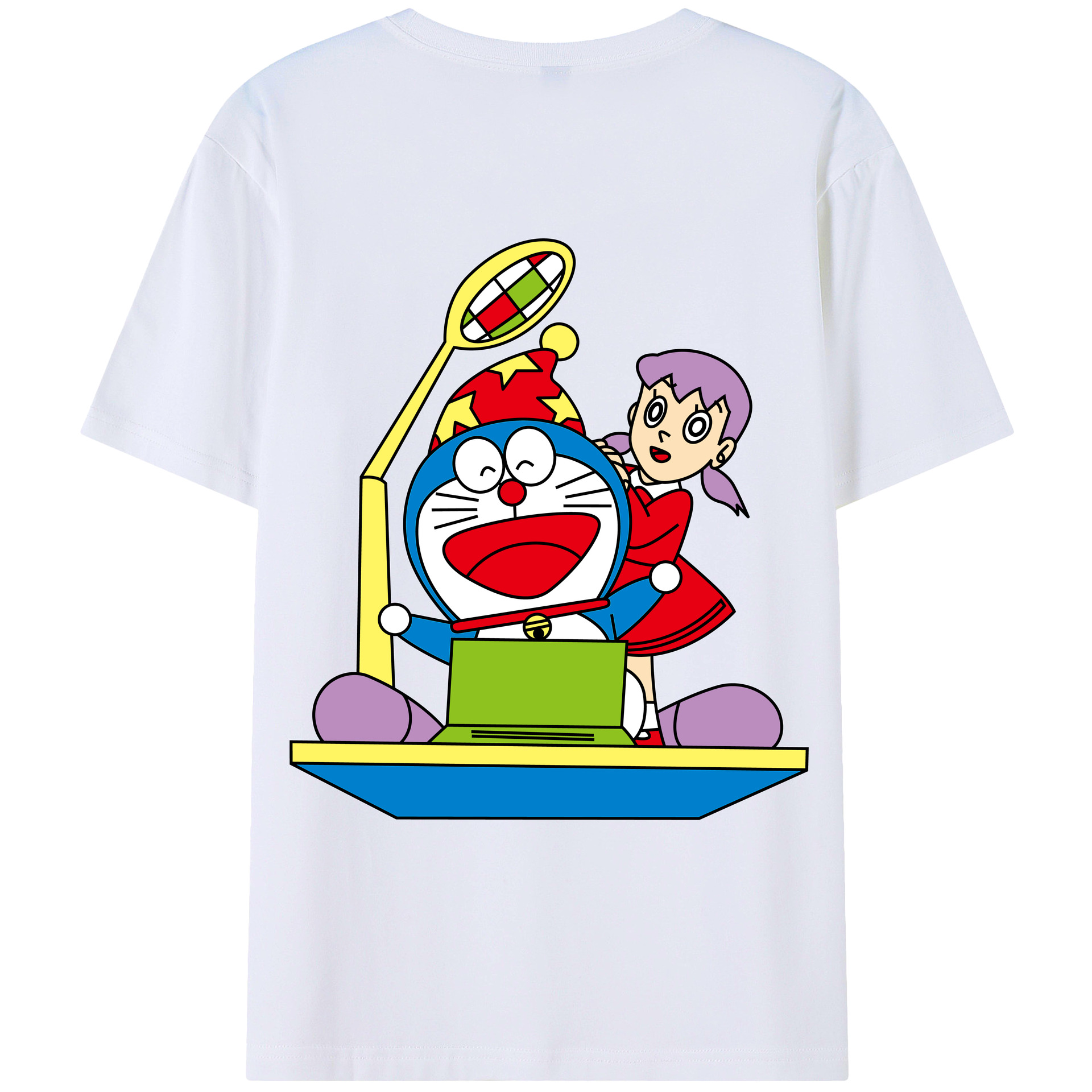 （画像用） ドラえもん みなもと しずか Doraemon Shizuka Minamoto レディース半袖Tシャツ(バックプリント)