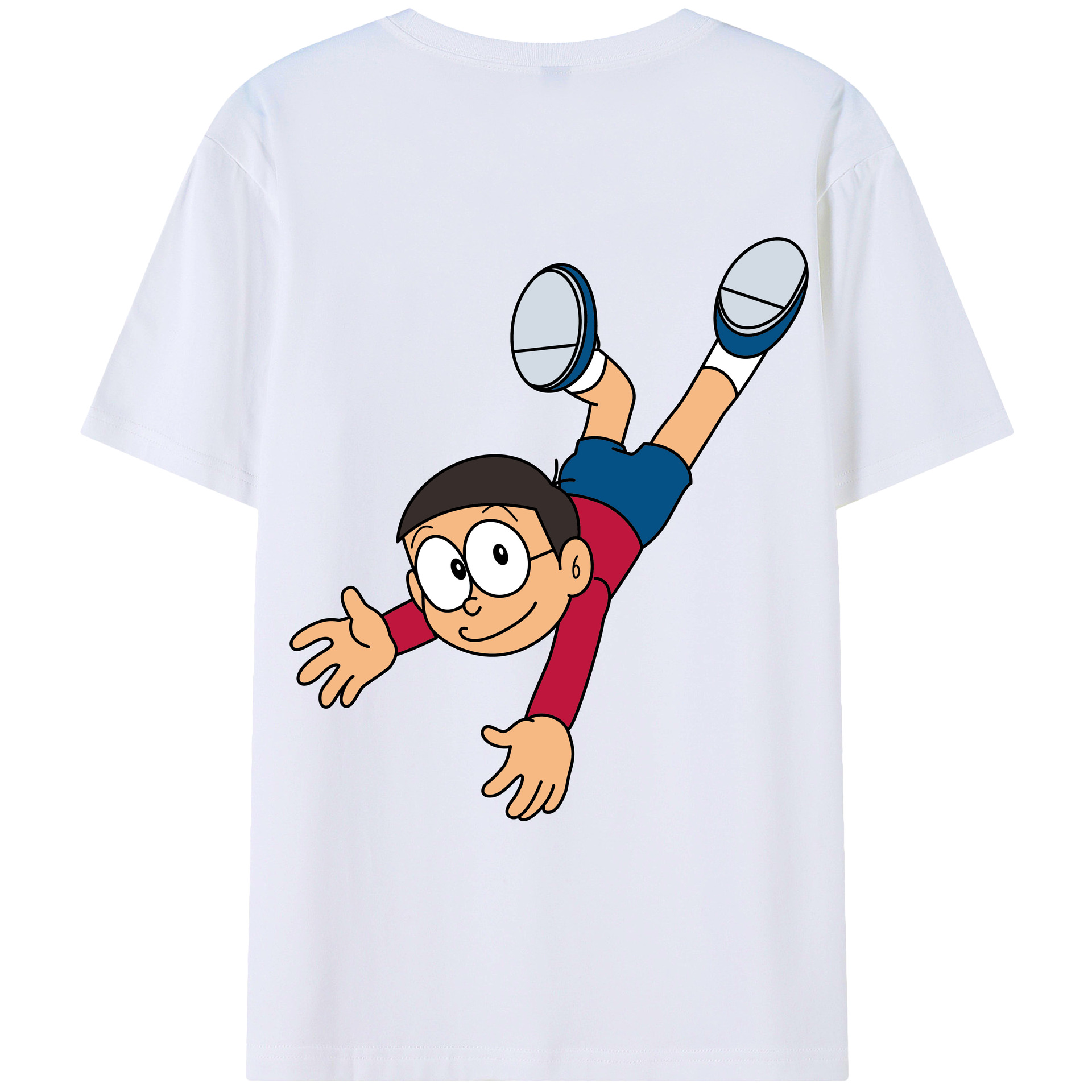 （画像用） ドラえもん 野比 のび太 Doraemon Nobita Nobi レディース半袖Tシャツ(バックプリント)