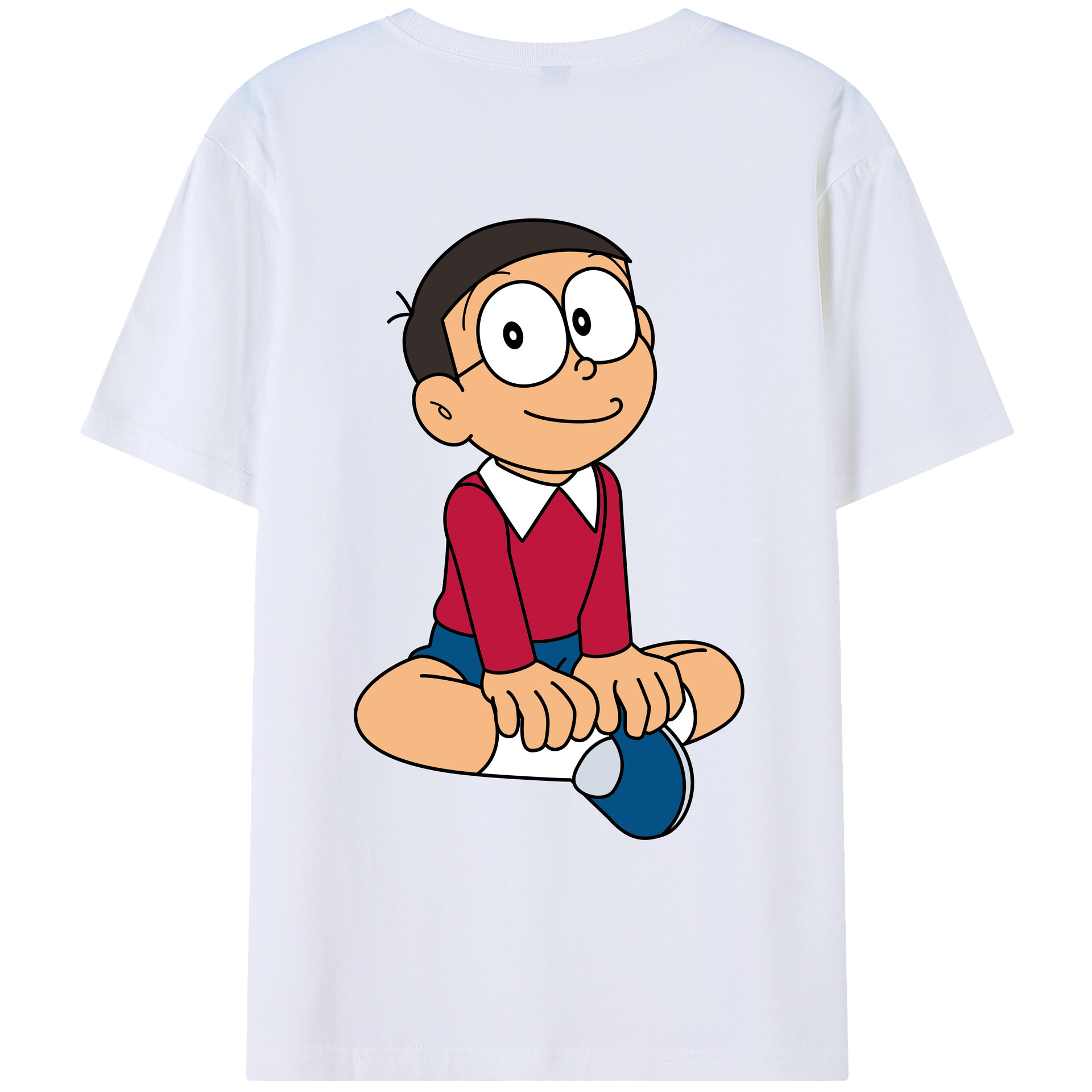 （画像用） ドラえもん 野比 のび太 Doraemon Nobita Nobi レディース半袖Tシャツ(バックプリント)