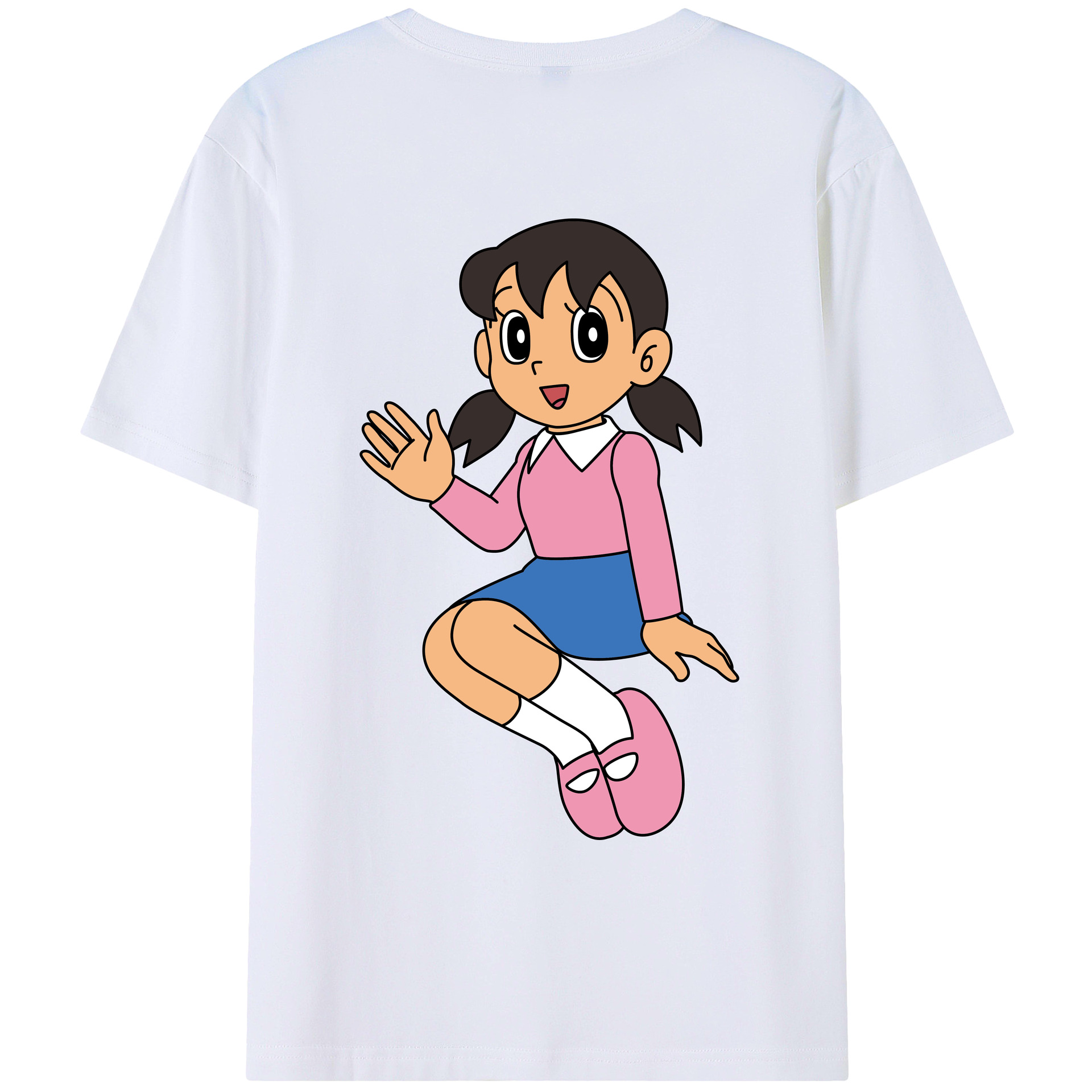 （画像用） ドラえもん みなもと しずか Doraemon Shizuka Minamoto レディース半袖Tシャツ(バックプリント)