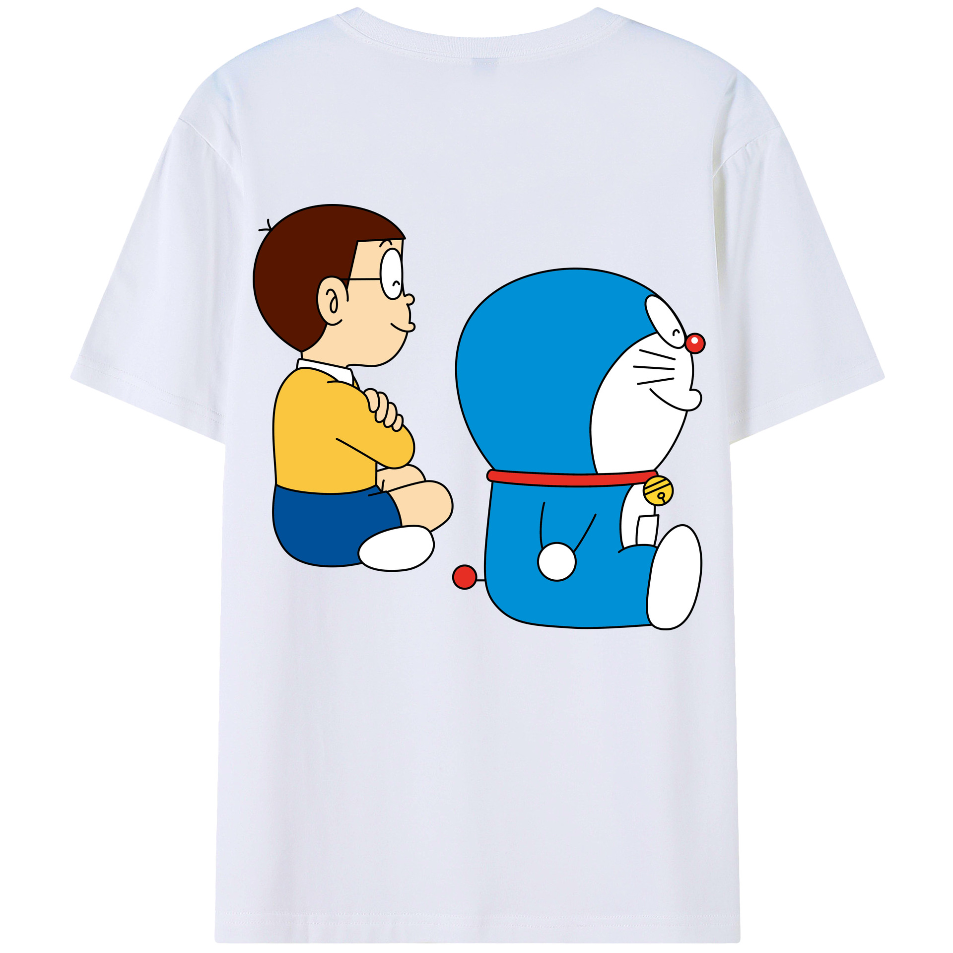 （画像用） ドラえもん 野比 のび太 Doraemon Nobita Nobi レディース半袖Tシャツ(バックプリント)