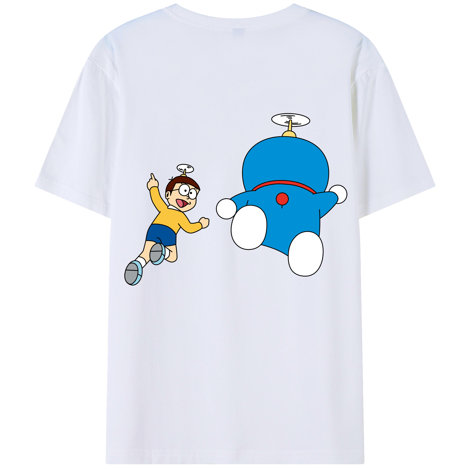 （画像用） ドラえもん 野比 のび太 Doraemon Nobita Nobi レディース半袖Tシャツ(バックプリント)