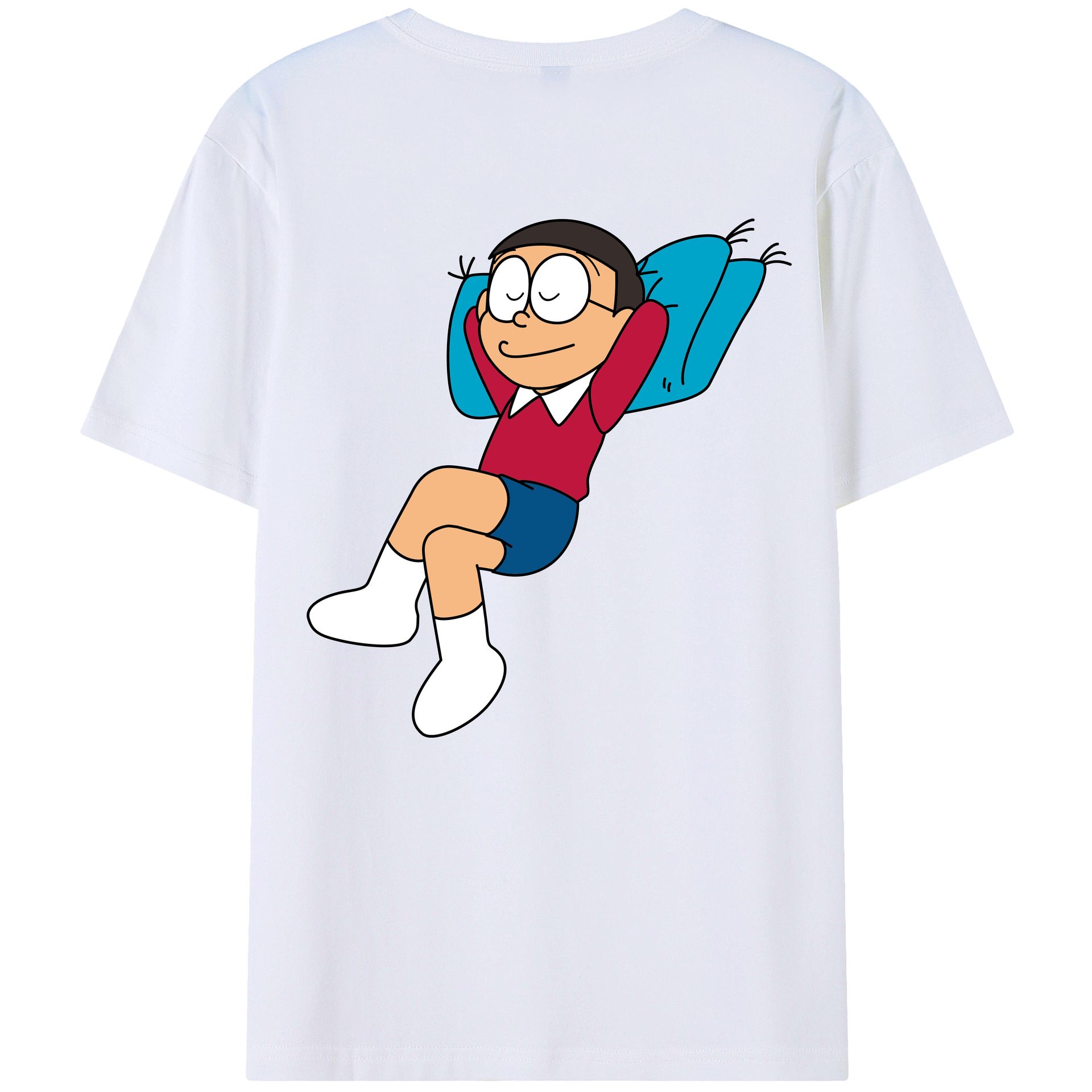（画像用） ドラえもん 野比 のび太 Doraemon Nobita Nobi レディース半袖Tシャツ(バックプリント)