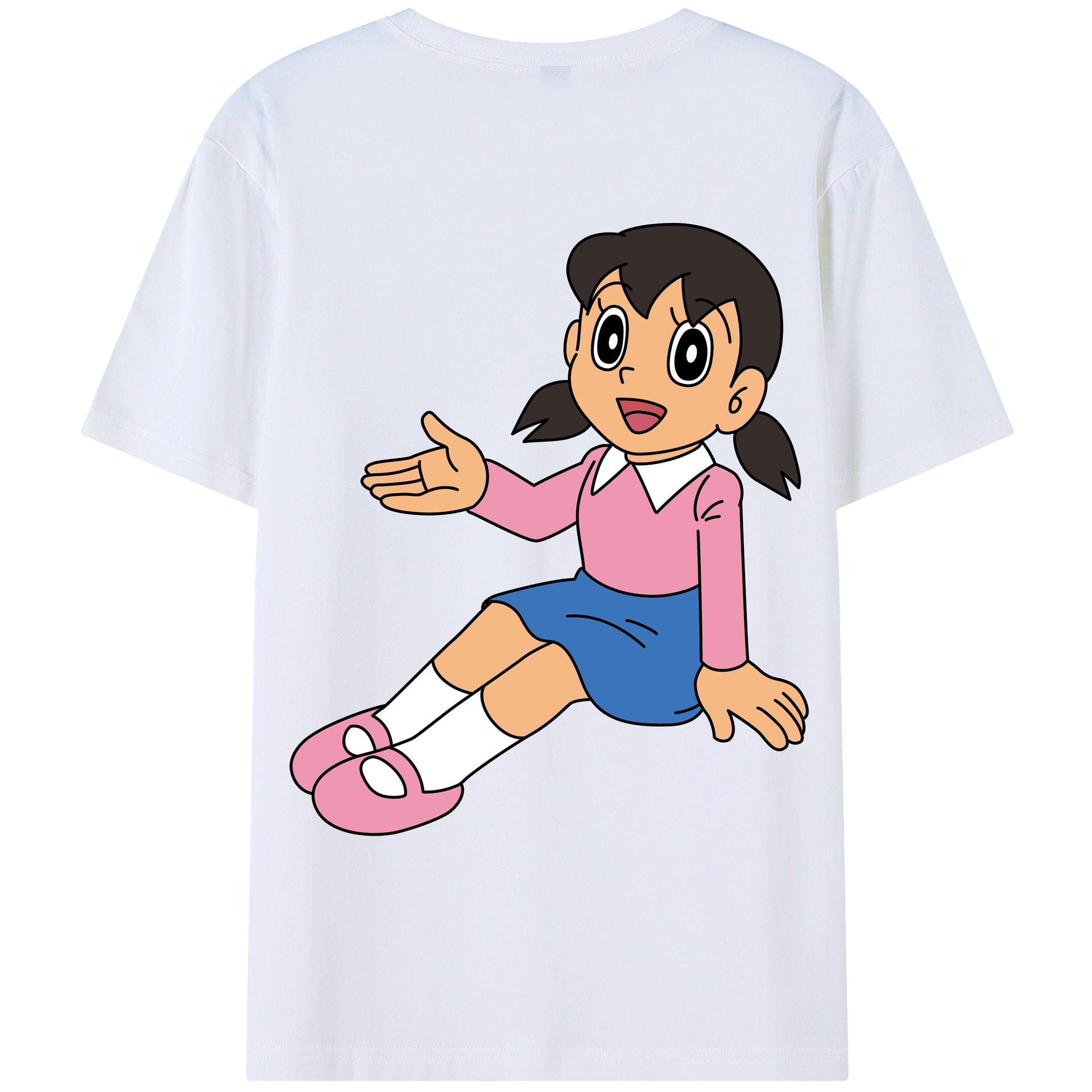 （画像用） ドラえもん みなもと しずか Doraemon Shizuka Minamoto レディース半袖Tシャツ(バックプリント)
