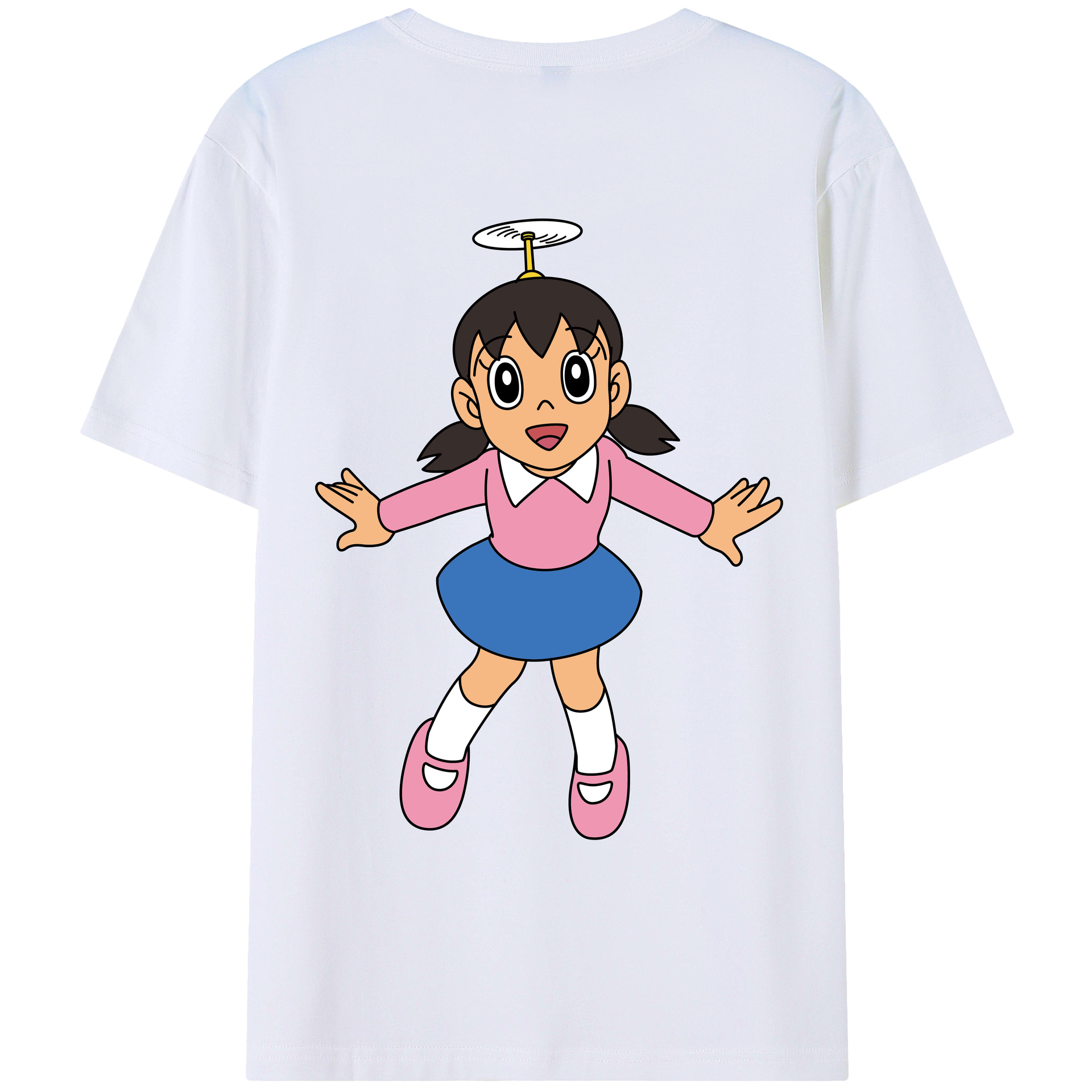 （画像用） ドラえもん みなもと しずか Doraemon Shizuka Minamoto レディース半袖Tシャツ(バックプリント)