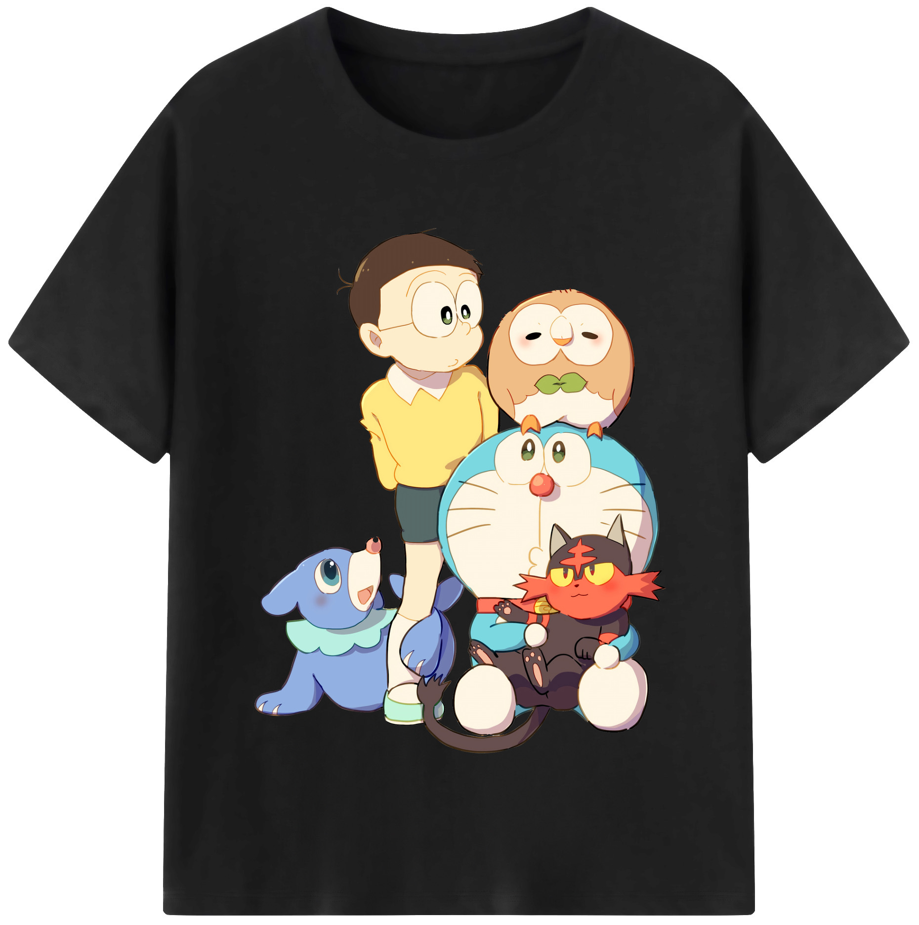 （画像用） ドラえもん Doraemon レディースカジュアルプリントTシャツ（綿100％）