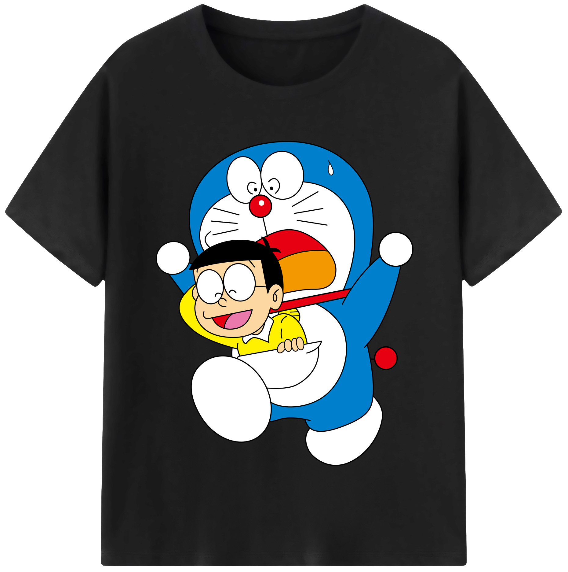 （画像用） ドラえもん Doraemon レディースカジュアルプリントTシャツ（綿100％）