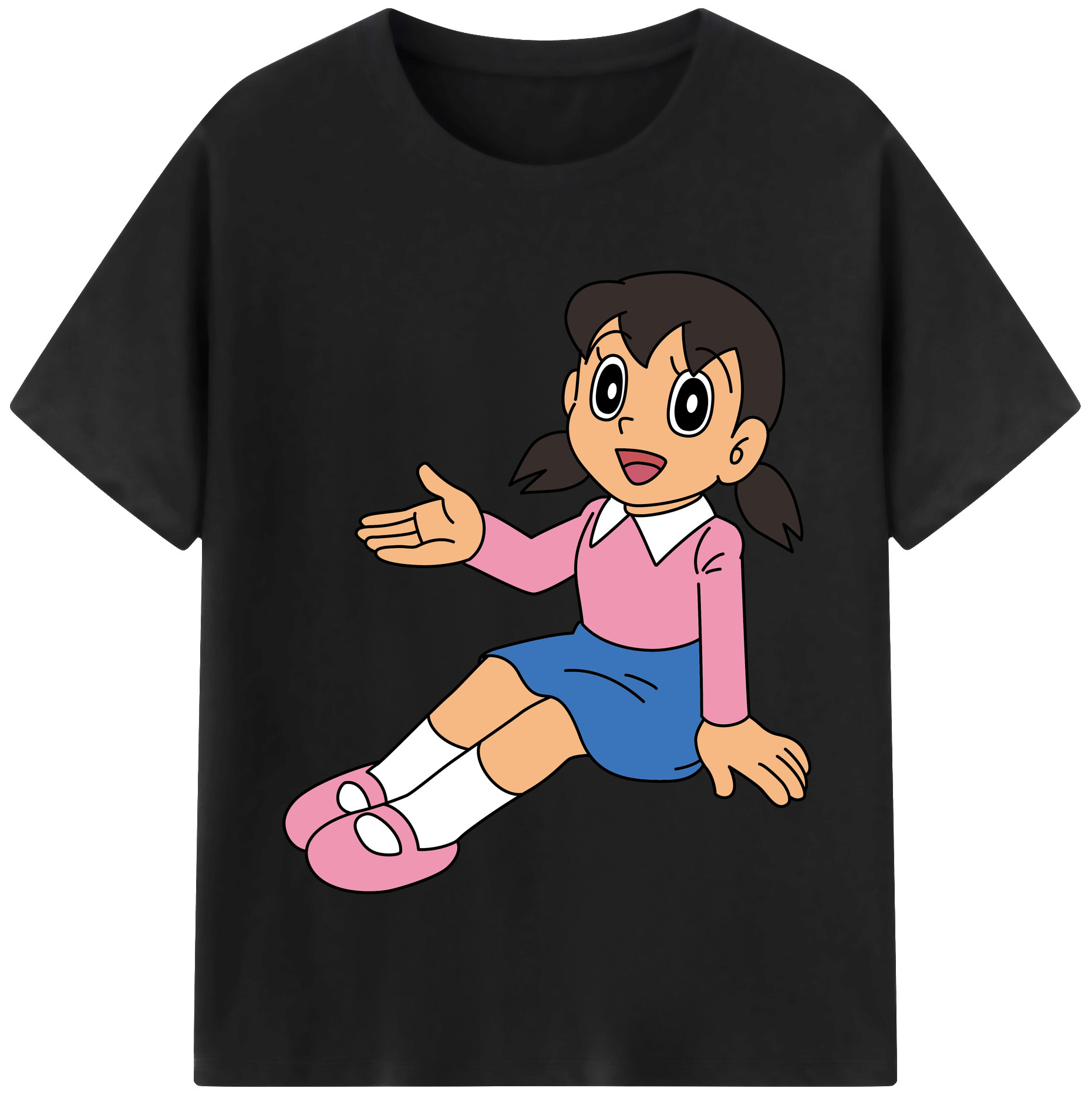 （画像用） ドラえもん みなもと しずか Doraemon Shizuka Minamoto レディースカジュアルプリントTシャツ（綿100％）