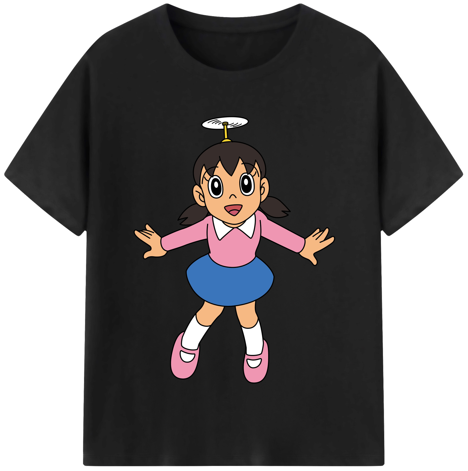 （画像用） ドラえもん みなもと しずか Doraemon Shizuka Minamoto レディースカジュアルプリントTシャツ（綿100％）