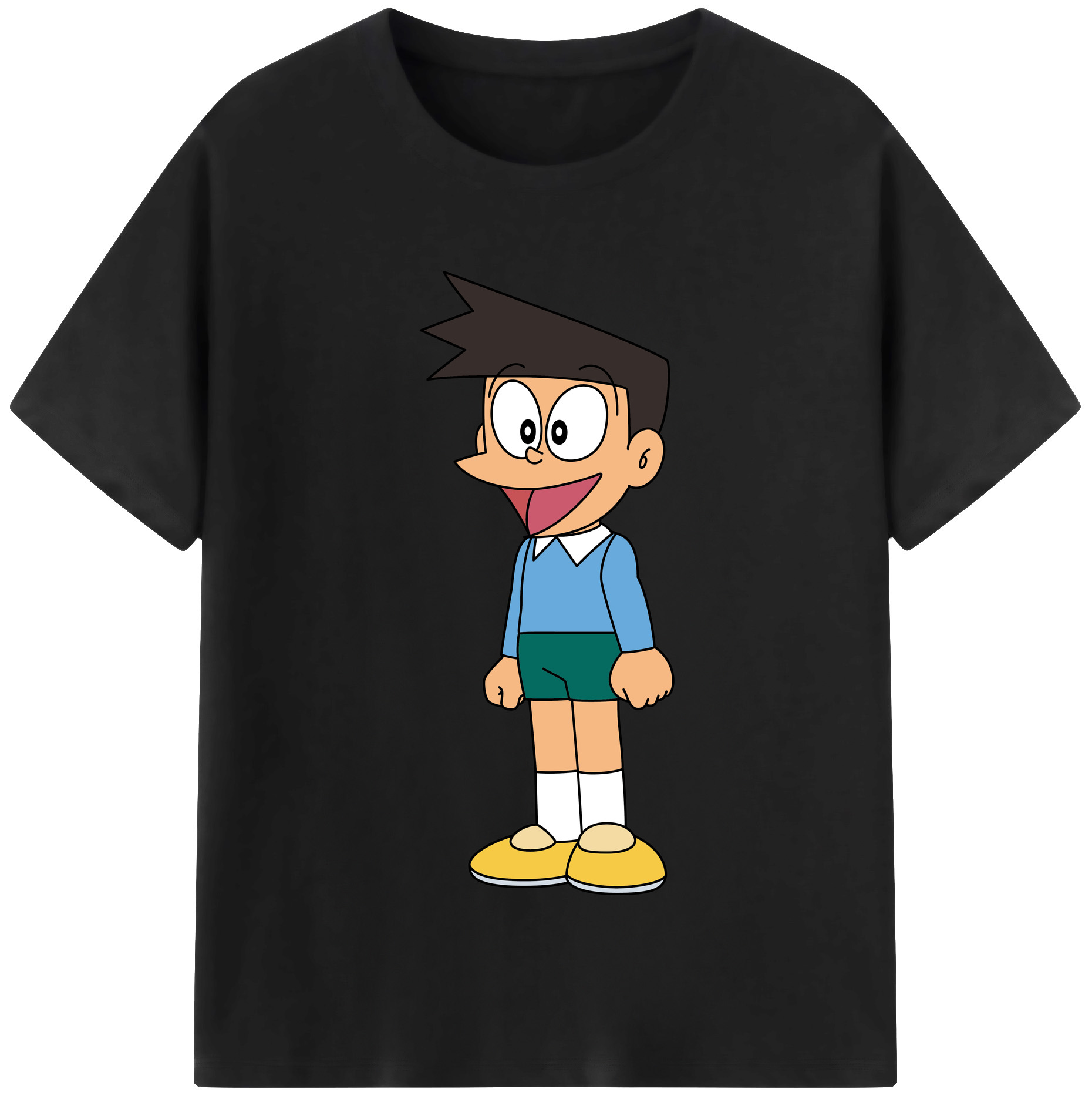 （画像用） ドラえもん 骨川 スネ夫 Doraemon Honekawa Suneo レディースカジュアルプリントTシャツ（綿100％）