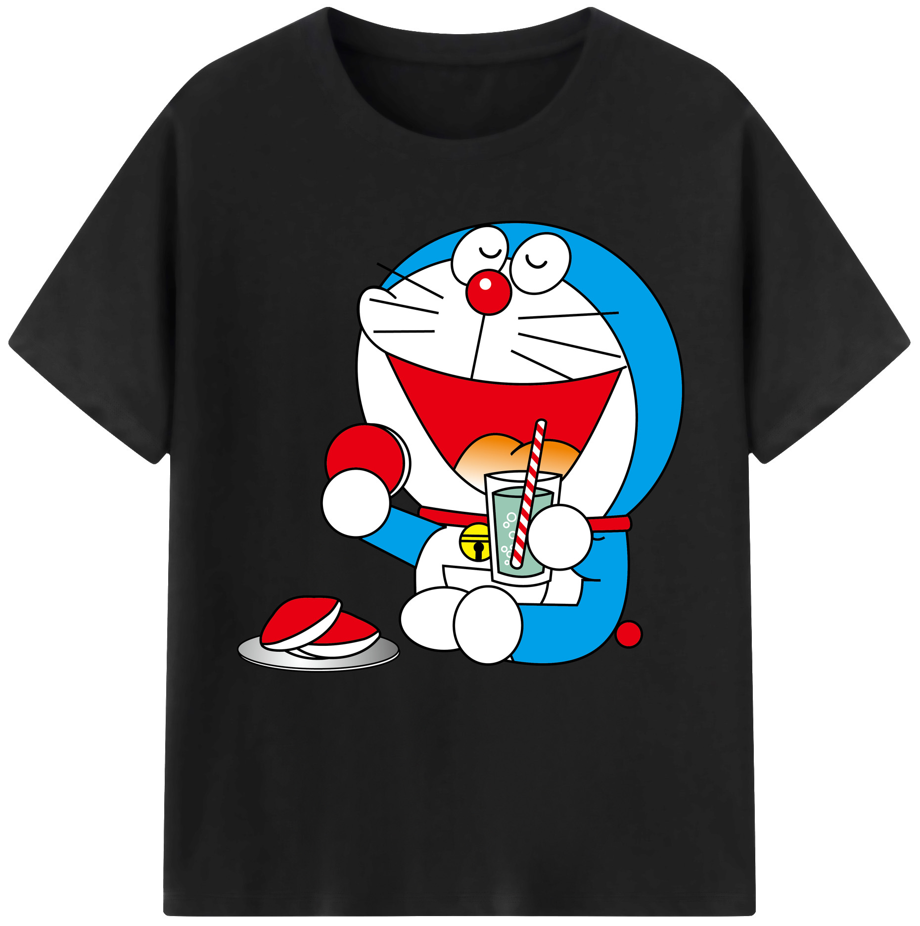 （画像用） ドラえもん Doraemon レディースカジュアルプリントTシャツ（綿100％）
