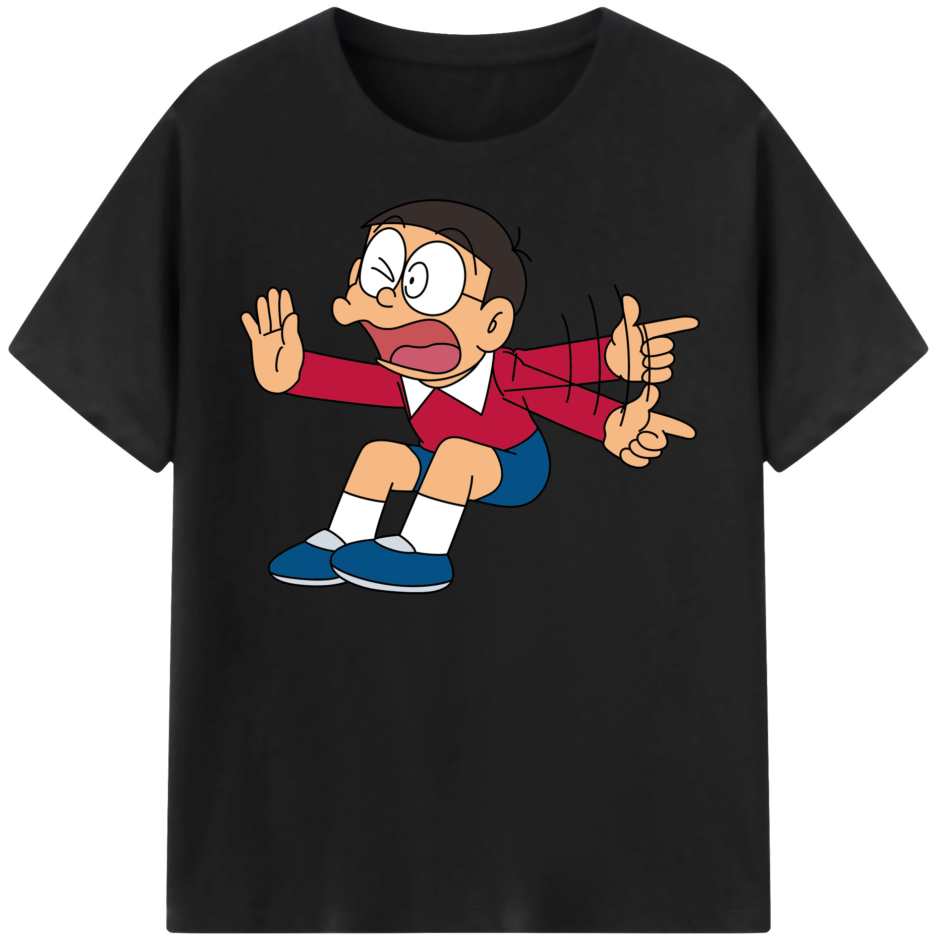 （画像用） ドラえもん 野比 のび太 Doraemon Nobita Nobi レディースカジュアルプリントTシャツ（綿100％）