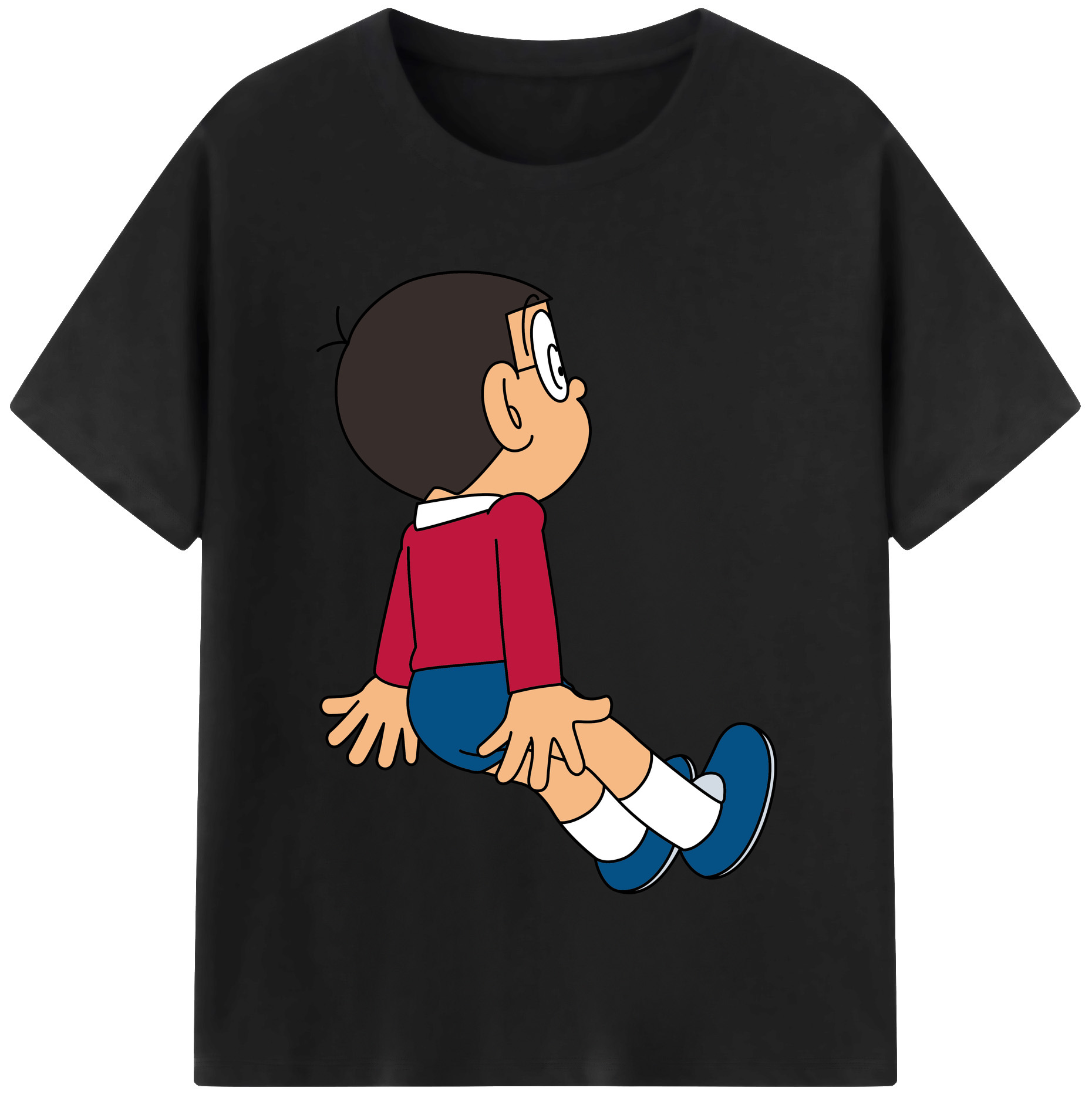 （画像用） ドラえもん 野比 のび太 Doraemon Nobita Nobi レディースカジュアルプリントTシャツ（綿100％）