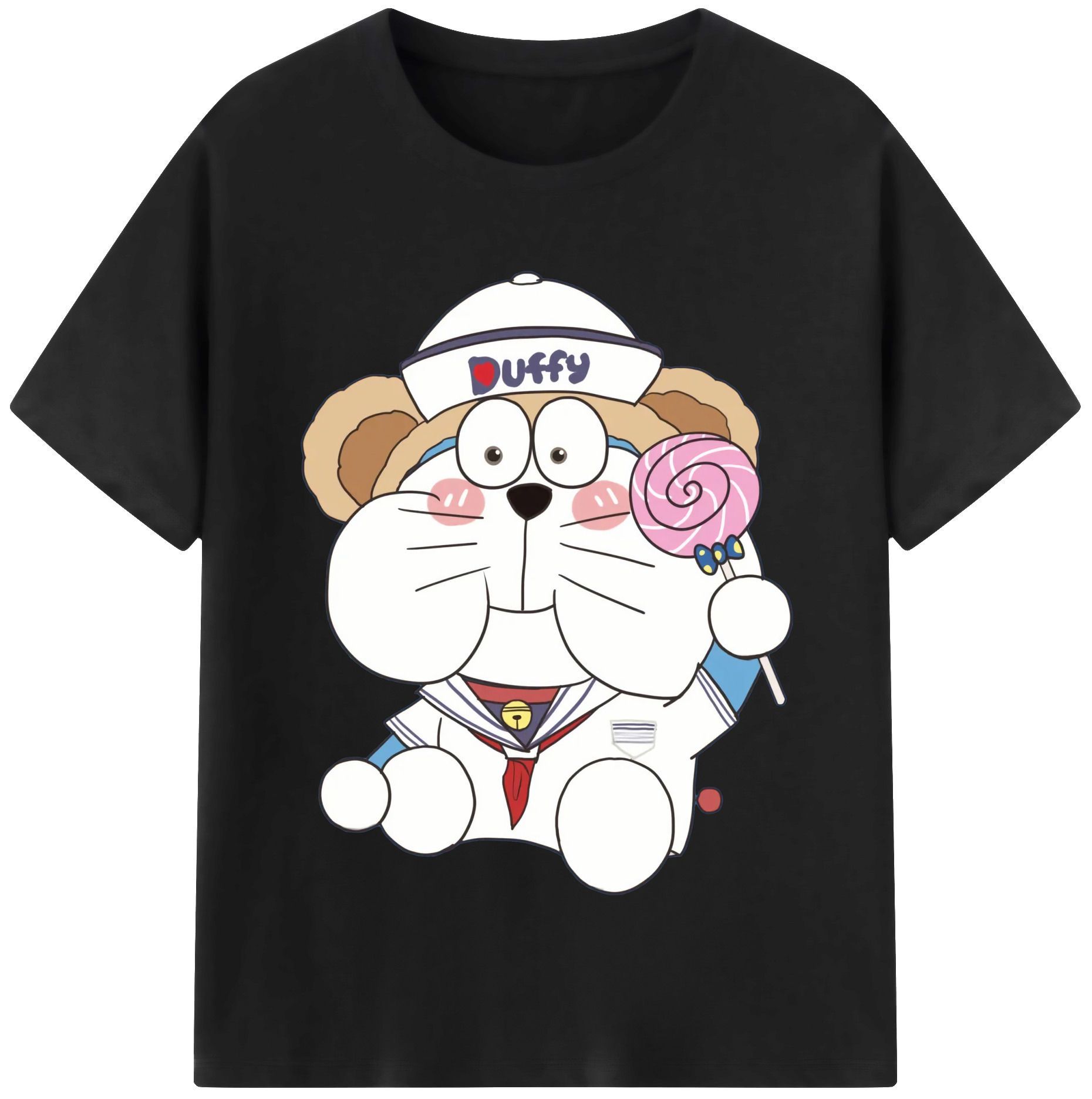 （画像用） ドラえもん Doraemon レディースカジュアルプリントTシャツ（綿100％）