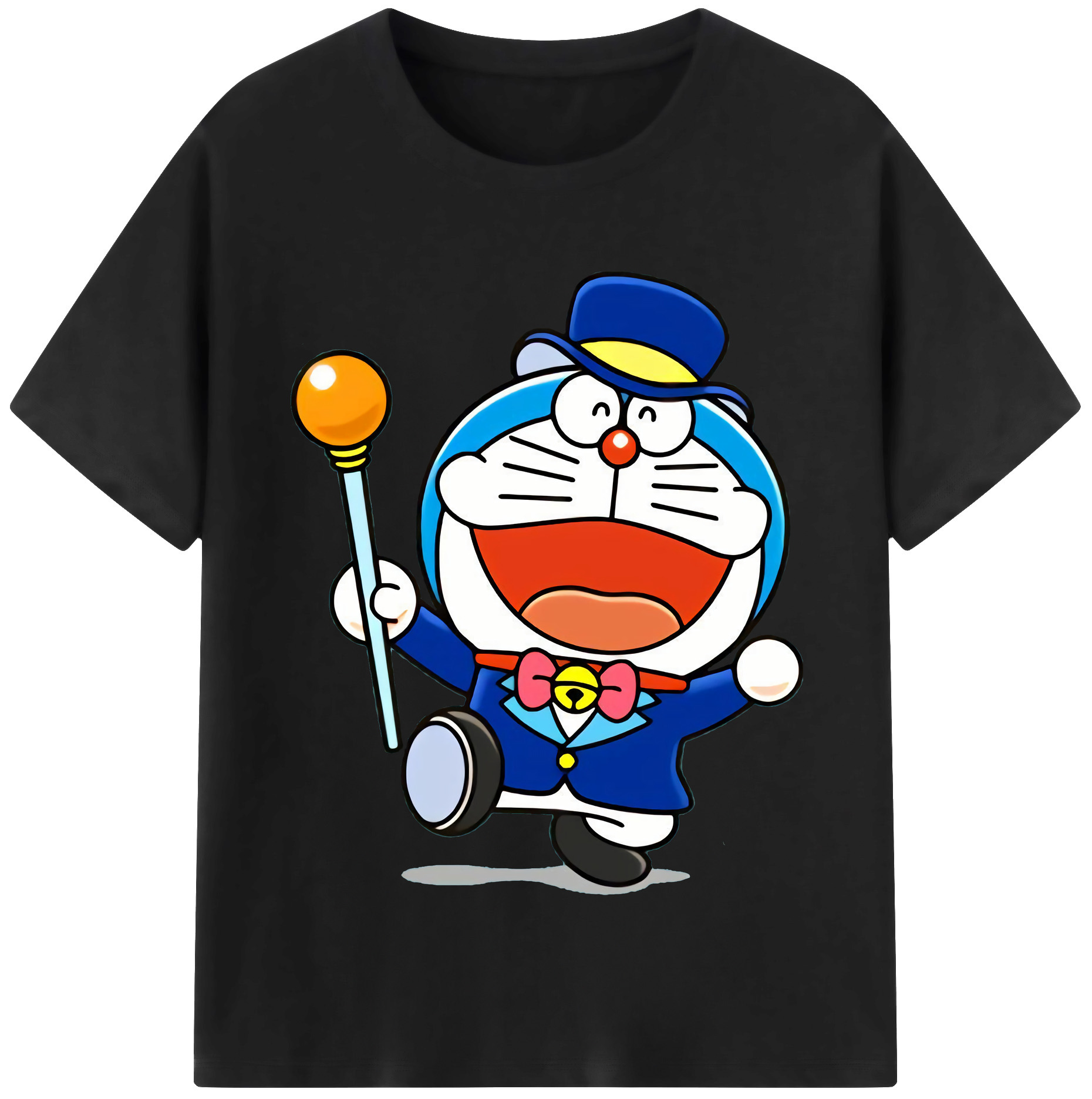 （画像用） ドラえもん Doraemon レディースカジュアルプリントTシャツ（綿100％）