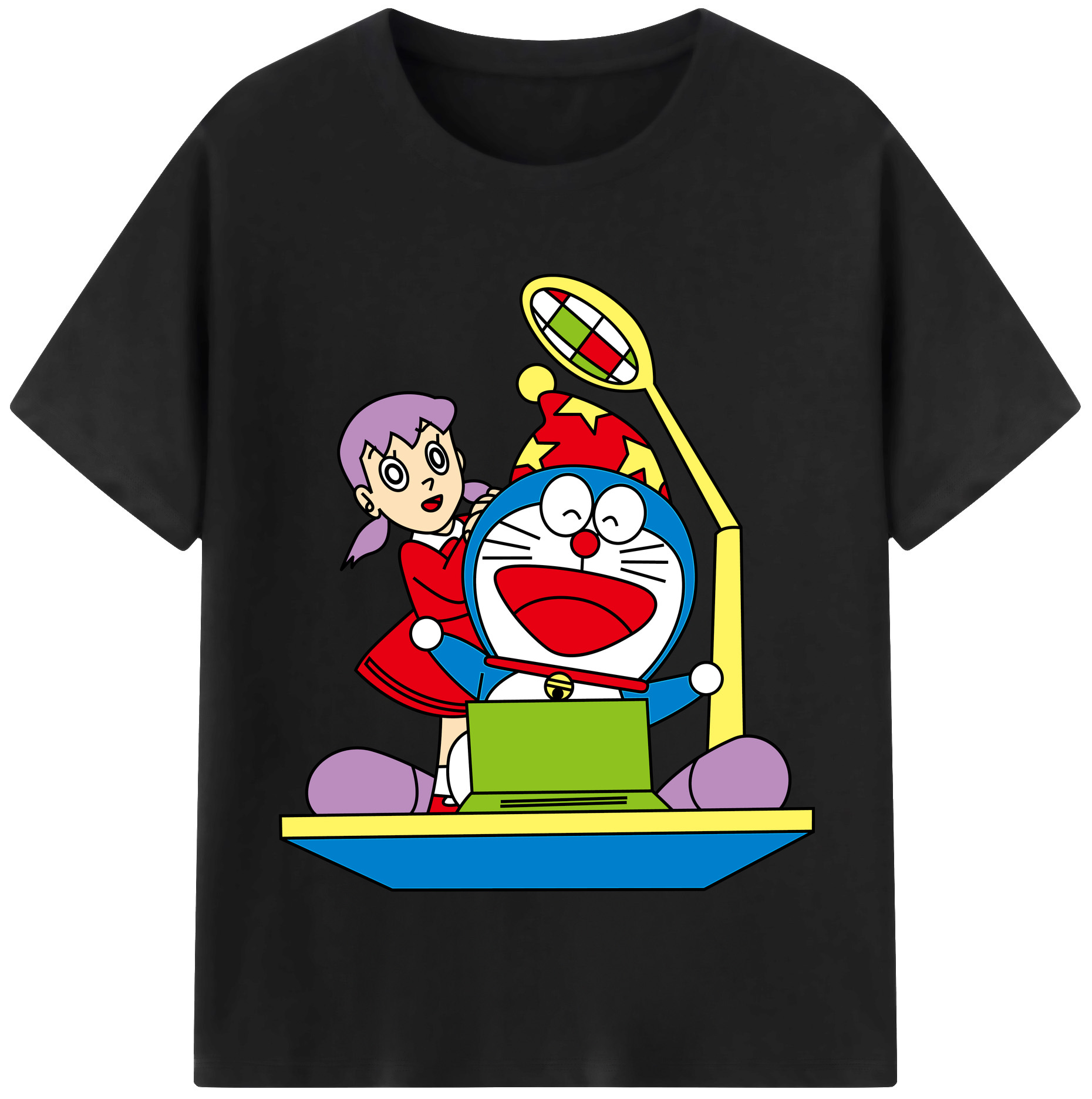 （画像用） ドラえもん みなもと しずか Doraemon Shizuka Minamoto レディースカジュアルプリントTシャツ（綿100％）