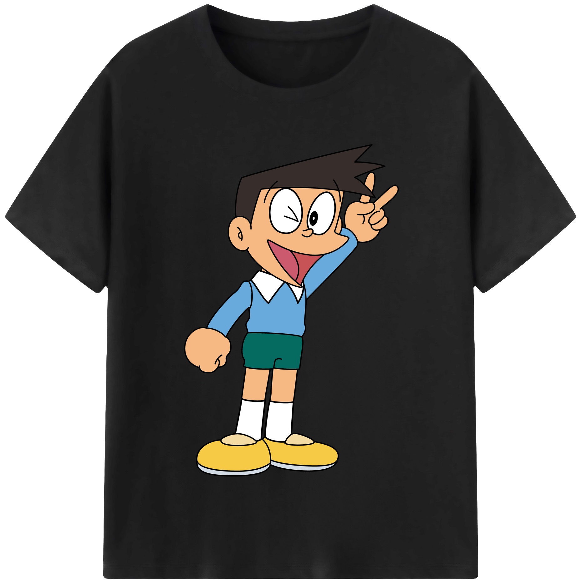 （画像用） ドラえもん 骨川 スネ夫 Doraemon Honekawa Suneo レディースカジュアルプリントTシャツ（綿100％）